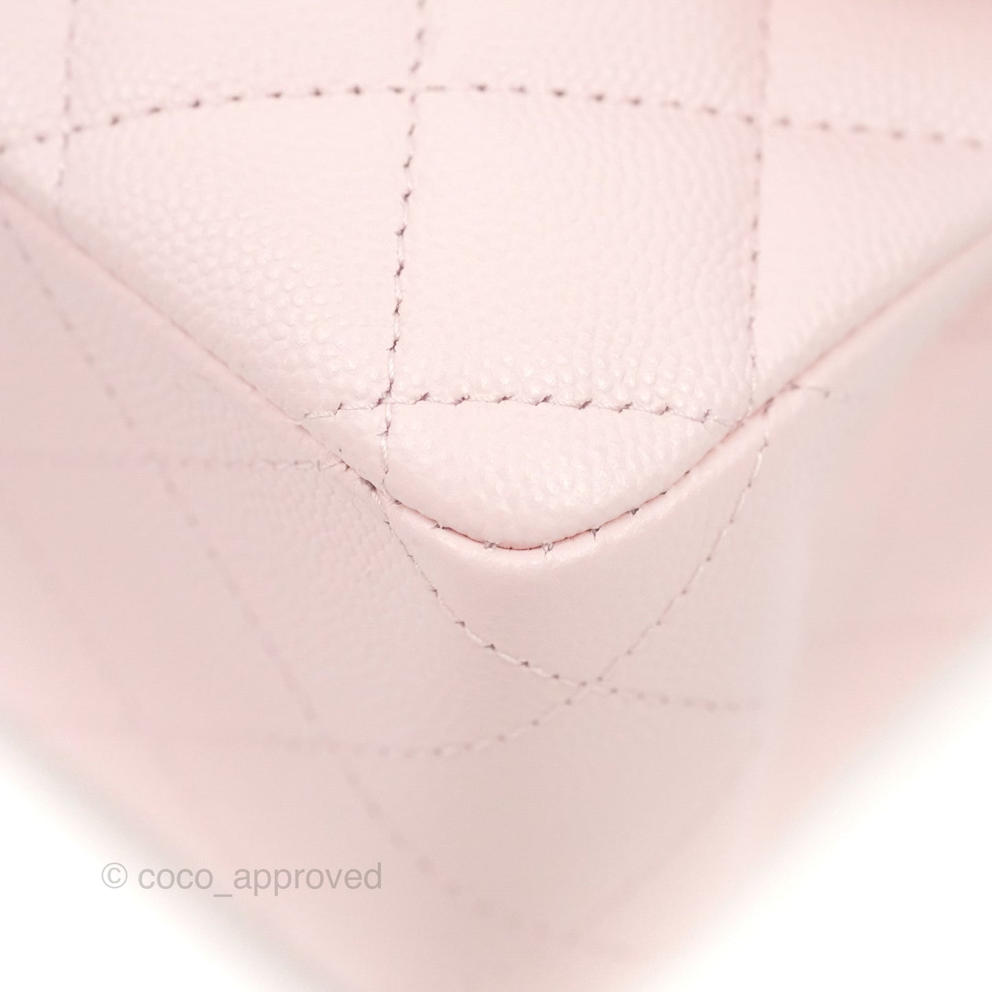 Chanel Classic M/L Medium Flap Quilted Light Pink Caviar Gold Hardware