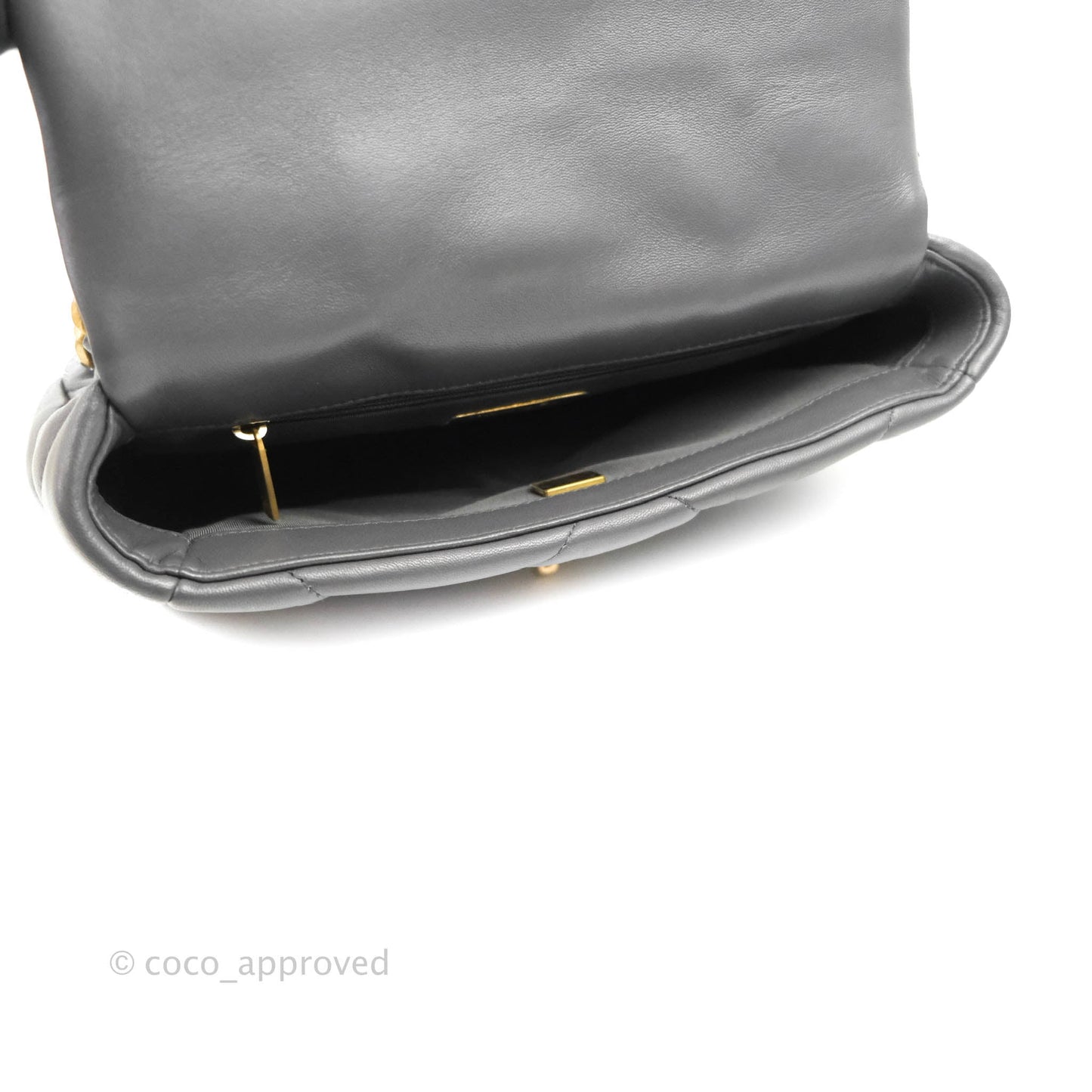 Chanel 19 Small Dark Grey Mixed Hardware