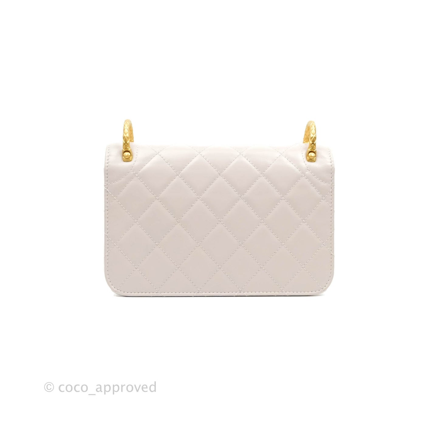 Chanel Mini Flap Light Lilac Glazed Calfskin Aged Gold Hardware