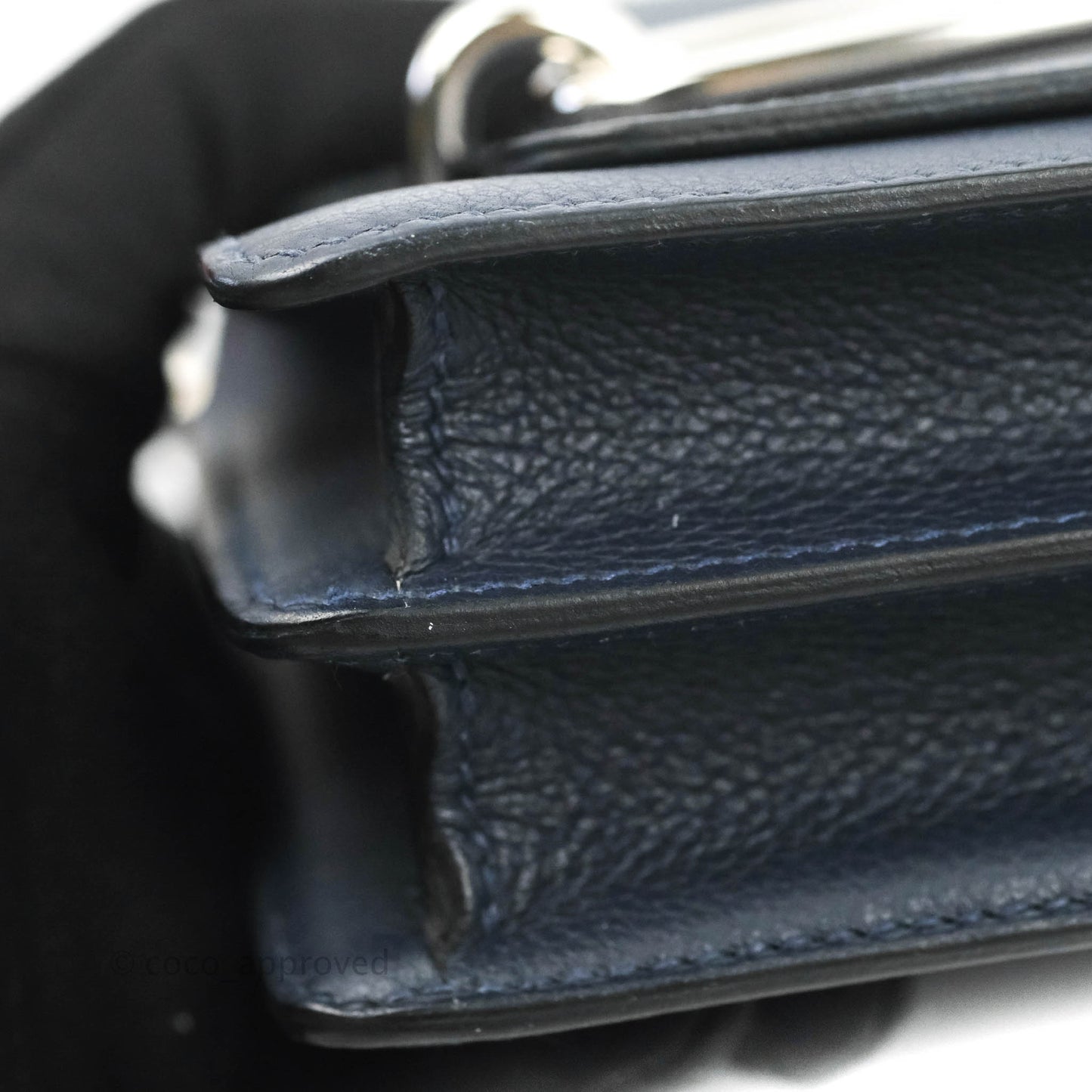 Hermès Roulis Mini 18 Bleu Nuit Evercolor Palladium Hardware