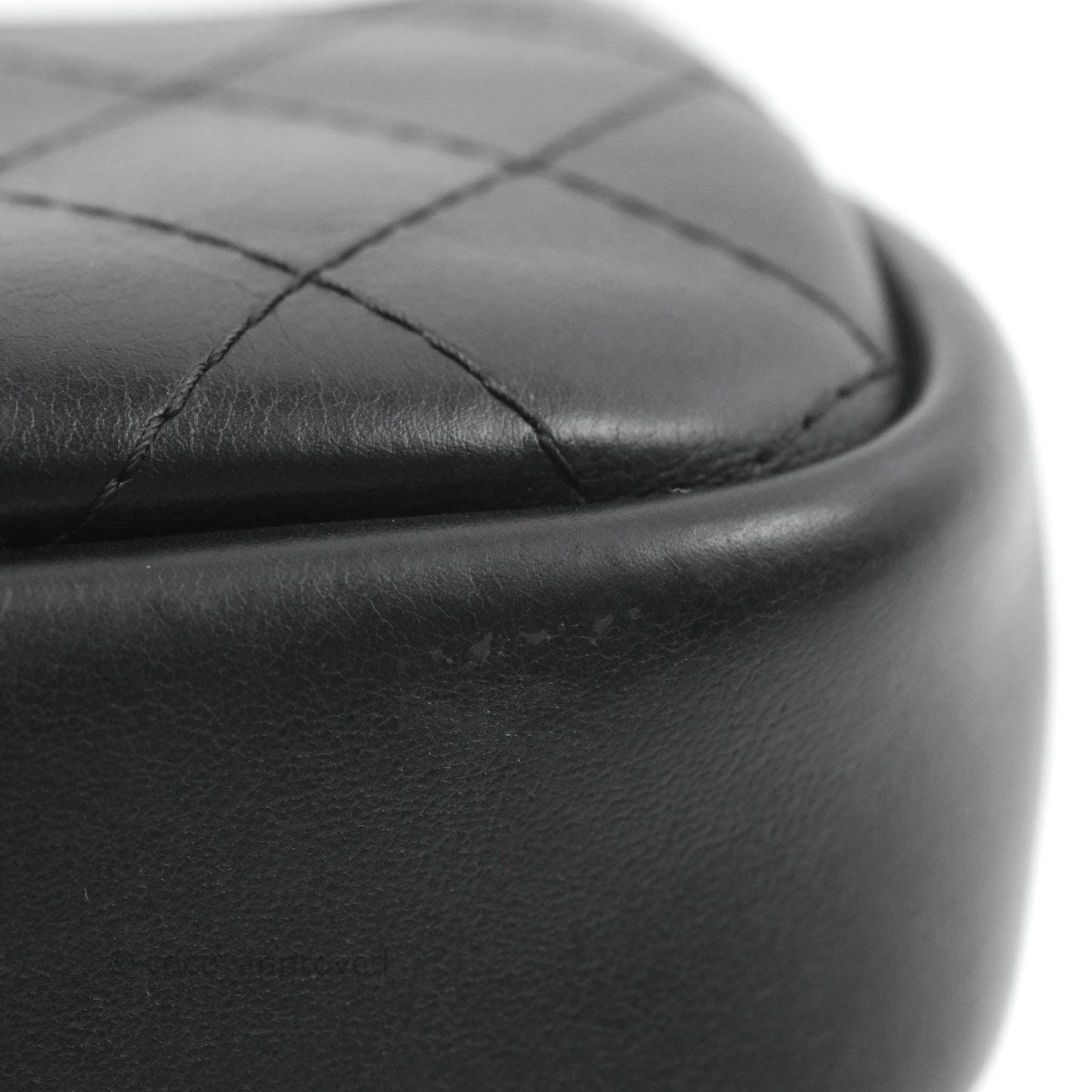 Chanel Flat Quilted Small Messenger Bag Black Calfskin Ruthenium Hardware