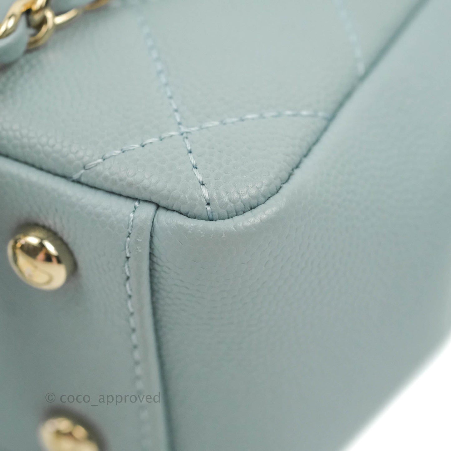 Chanel Quilted Small Business Affinity Flap Blue Caviar Gold Hardware