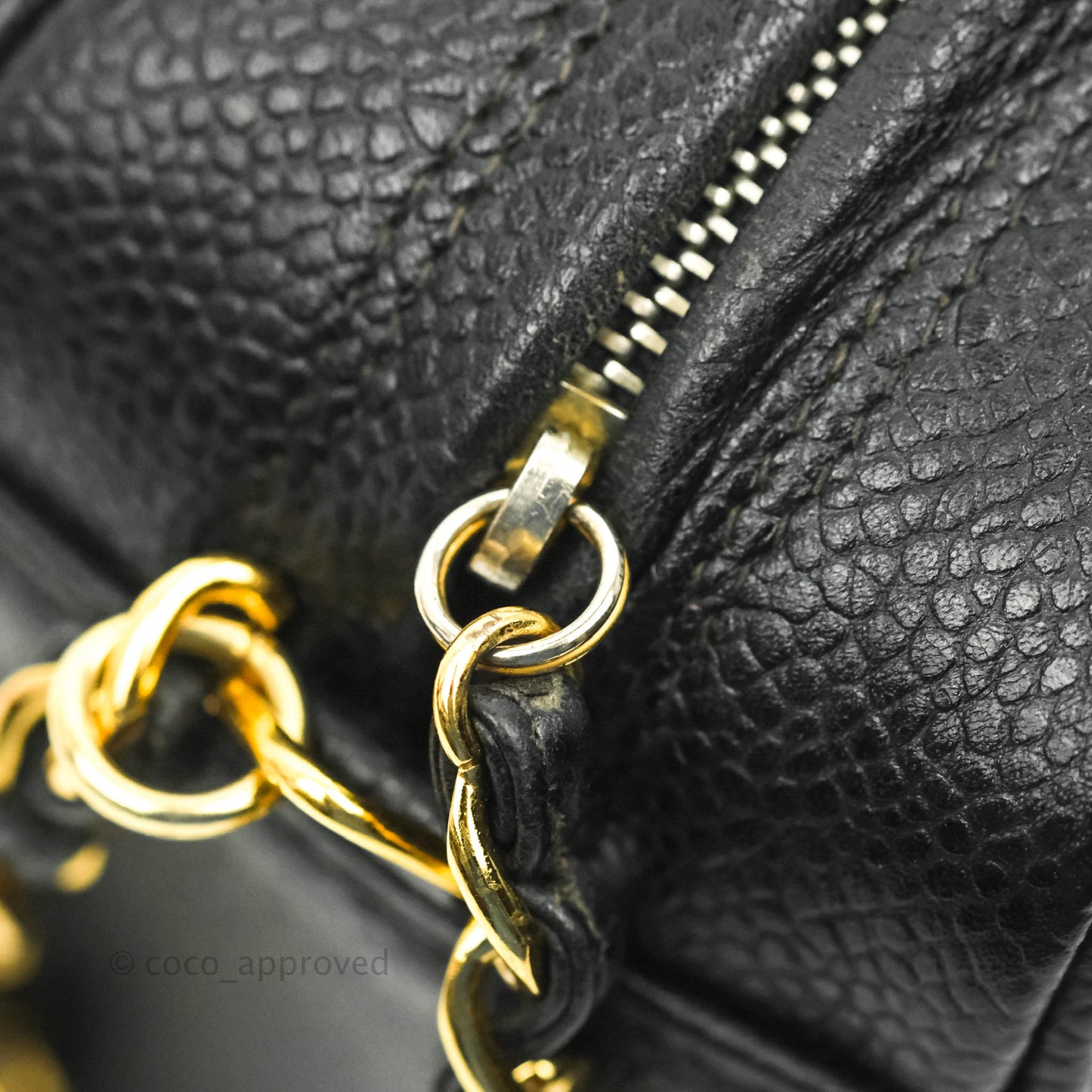 Chanel Vintage Camera Bag Black Caviar Gold Hardware