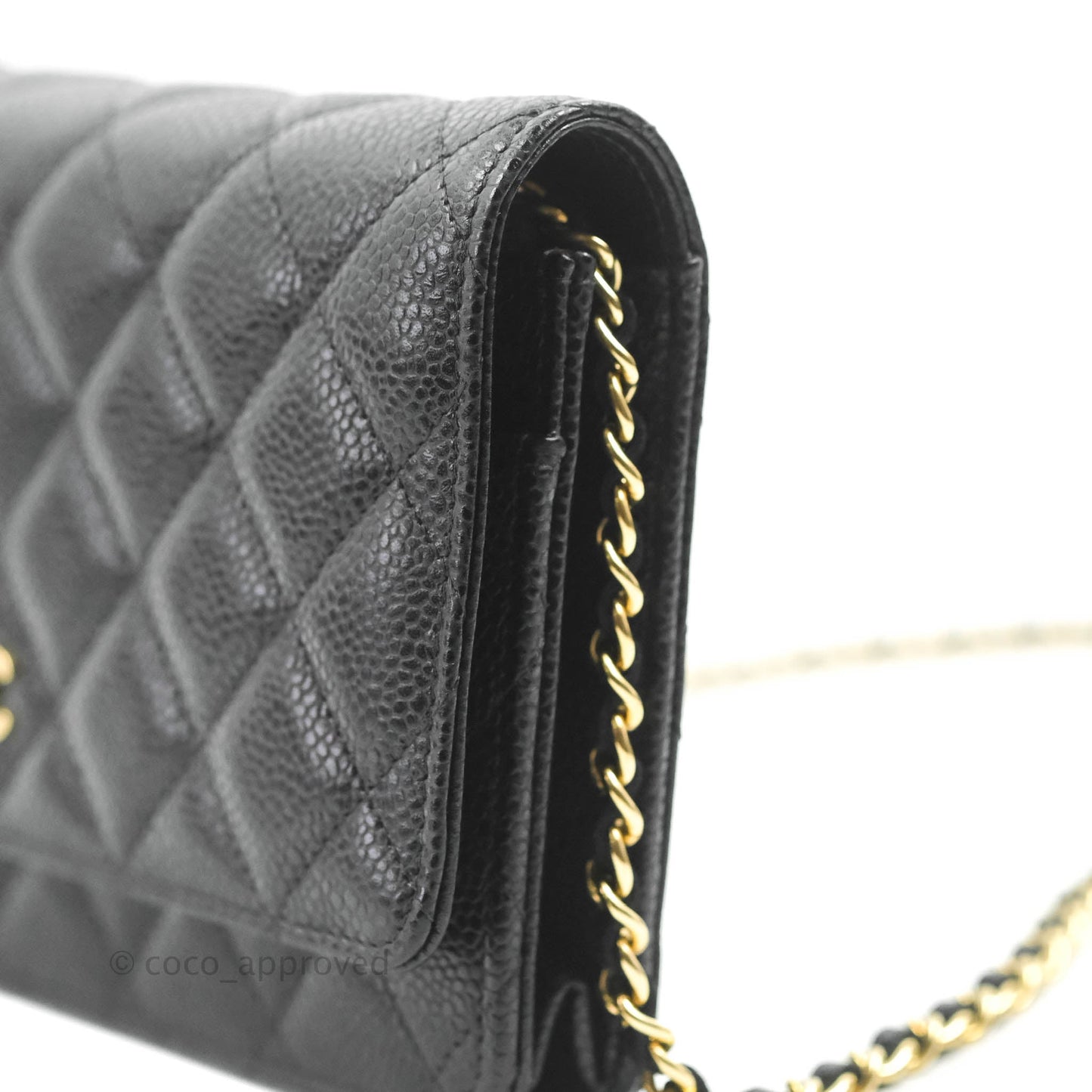 Chanel Quilted Classic WOC Black Caviar Gold Hardware