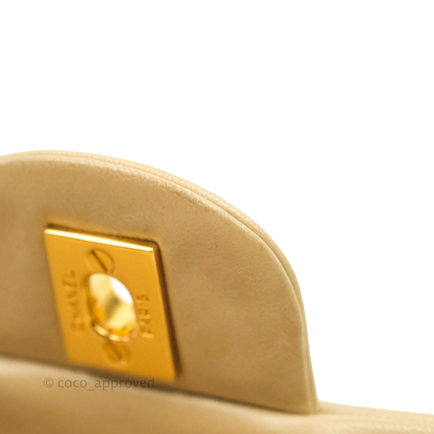 Chanel Classic Vintage Small Flap Beige Lambskin 24K Gold Hardware