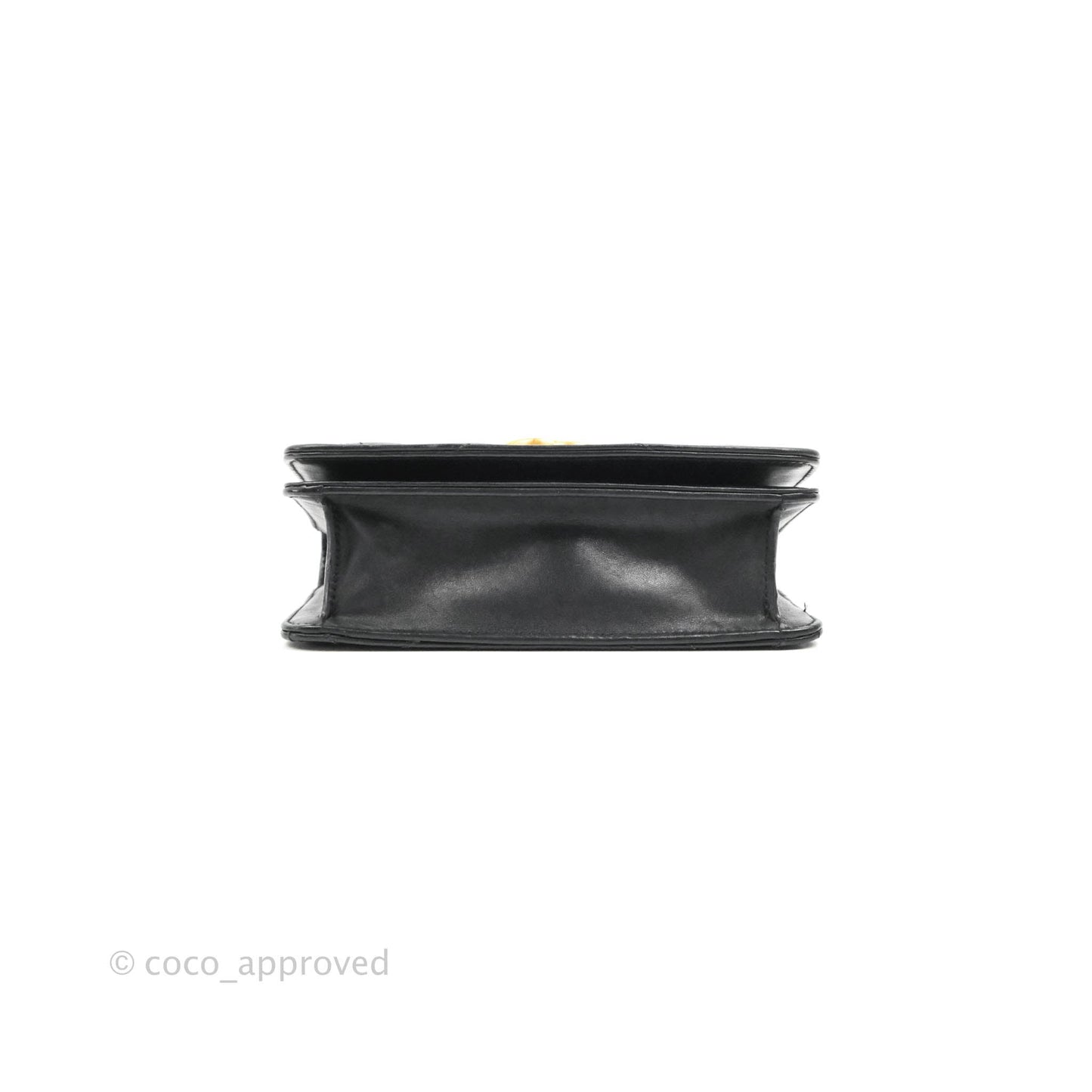 Gucci Matelasse GG Marmont Super Mini Chain Flap Bag Black Calfskin Gold Hardware