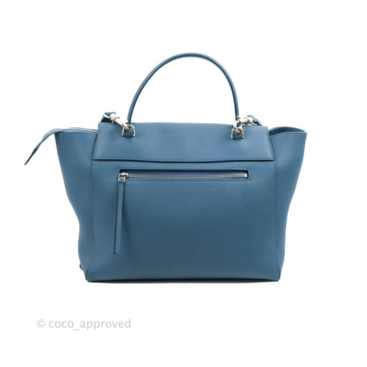 Celine Mini Belt Bag Blue Grained Calfskin Silver Hardware