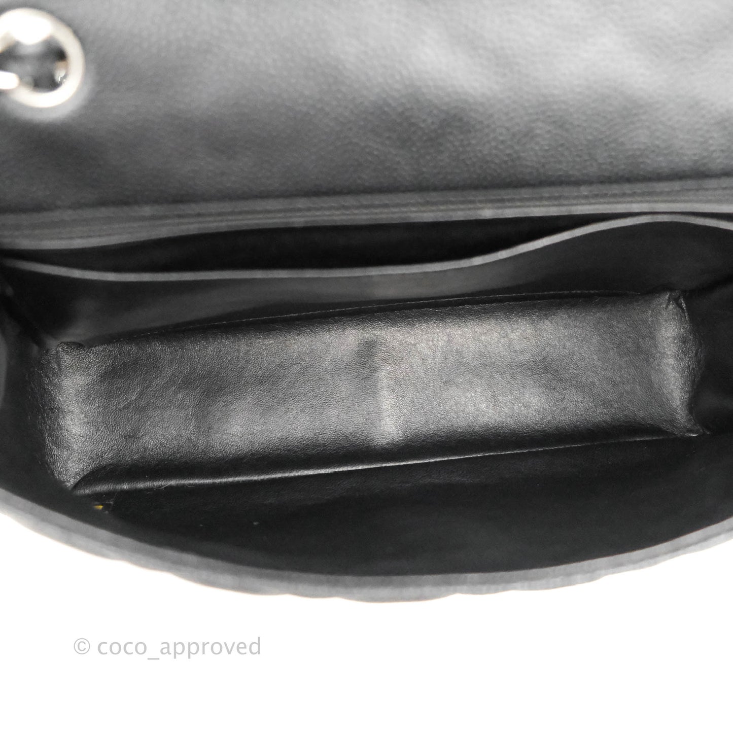 Chanel Jumbo Single Flap Black Caviar Silver Hardware⁣⁣