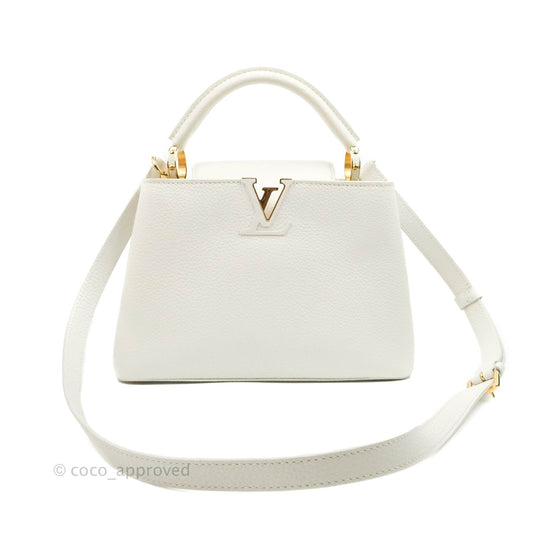Louis Vuitton Taurillon Capucines BB Snow