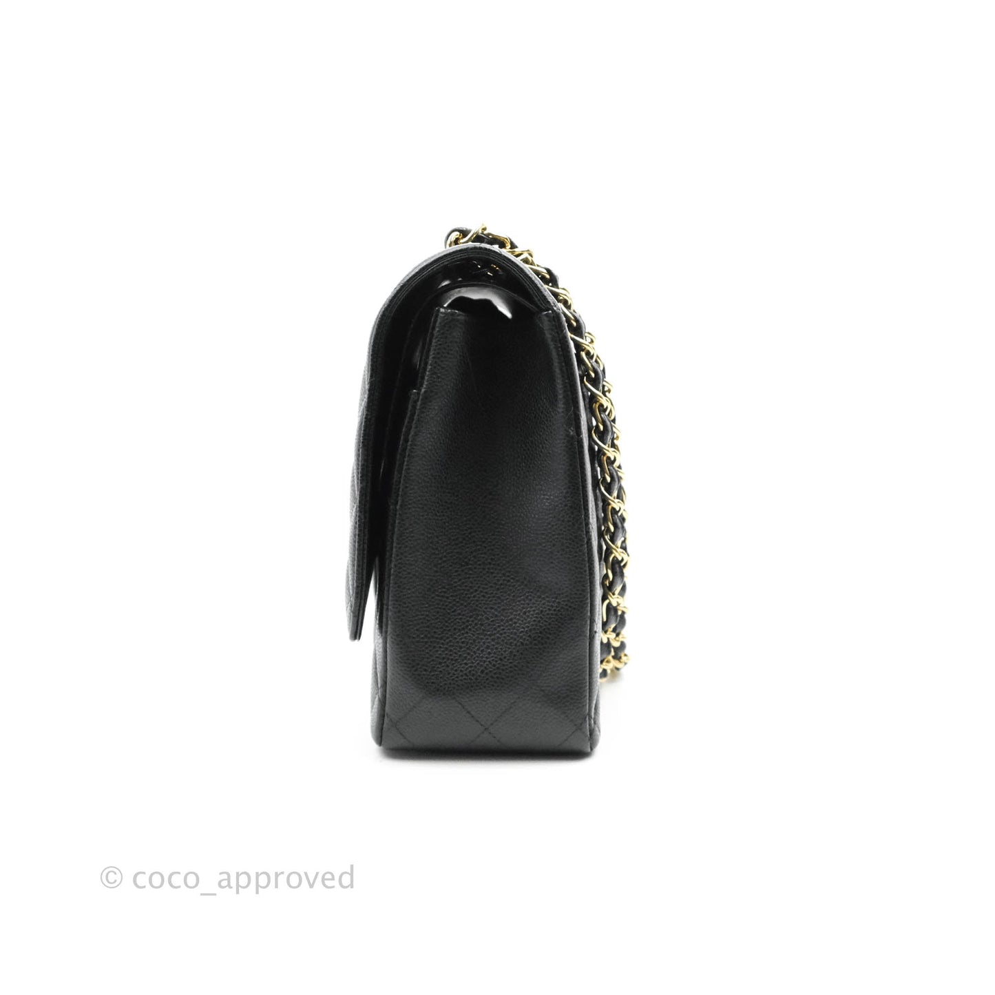 Chanel Classic Double Flap Maxi Black Caviar Gold Hardware