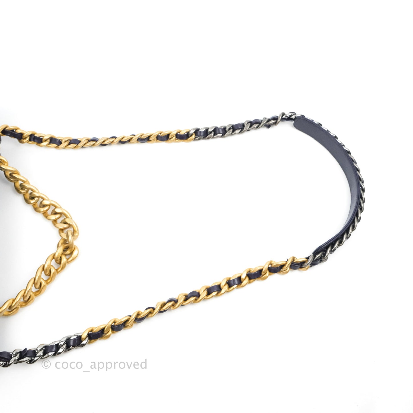 Chanel 19 Medium Dark Purple Mixed Hardware