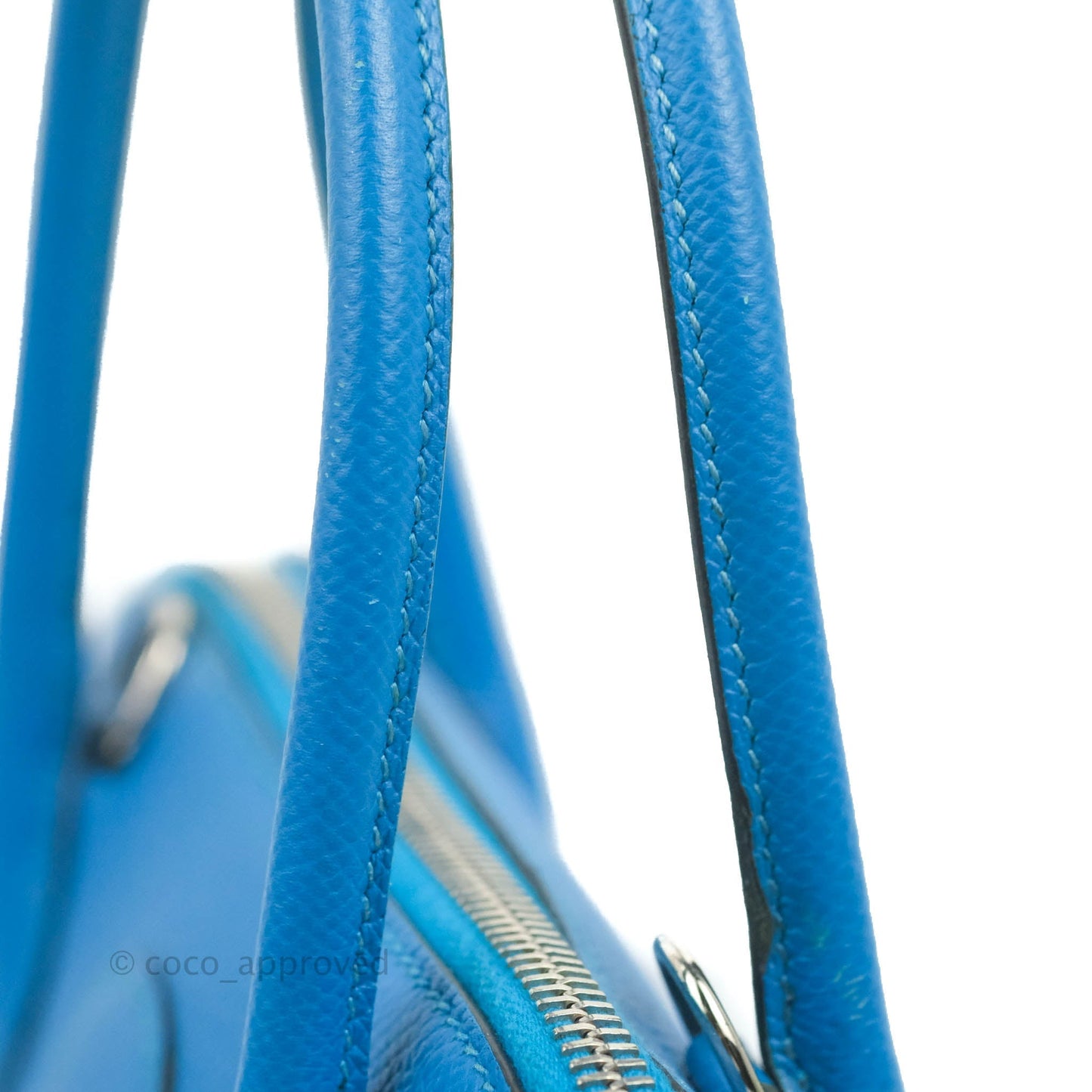 Hermès Bolide 27 Blue Epsom Silver Hardware