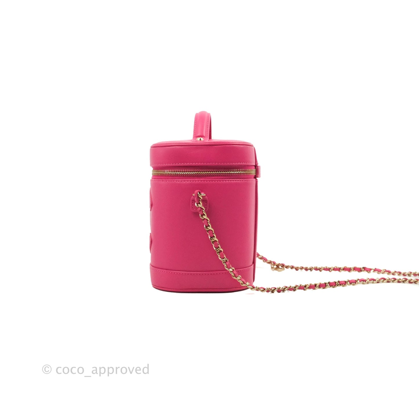 Chanel CC Mania Vanity Case Pink Lambskin Gold Hardware