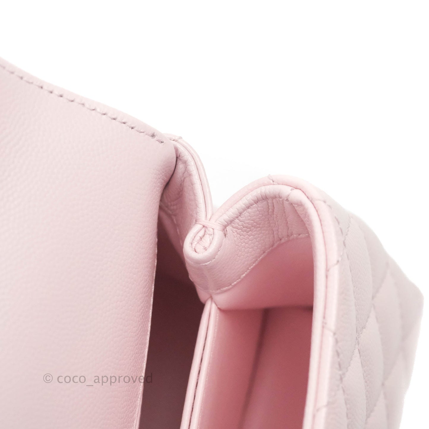 Chanel Mini Coco Handle Quilted Light Pink Caviar Gold Hardware