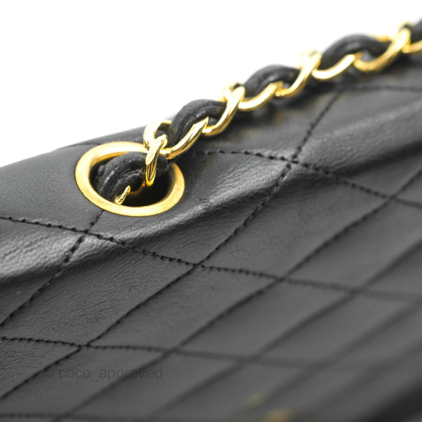 Chanel Vintage CC Clip-lock Flap Bag Black Lambskin 24K Gold Hardware
