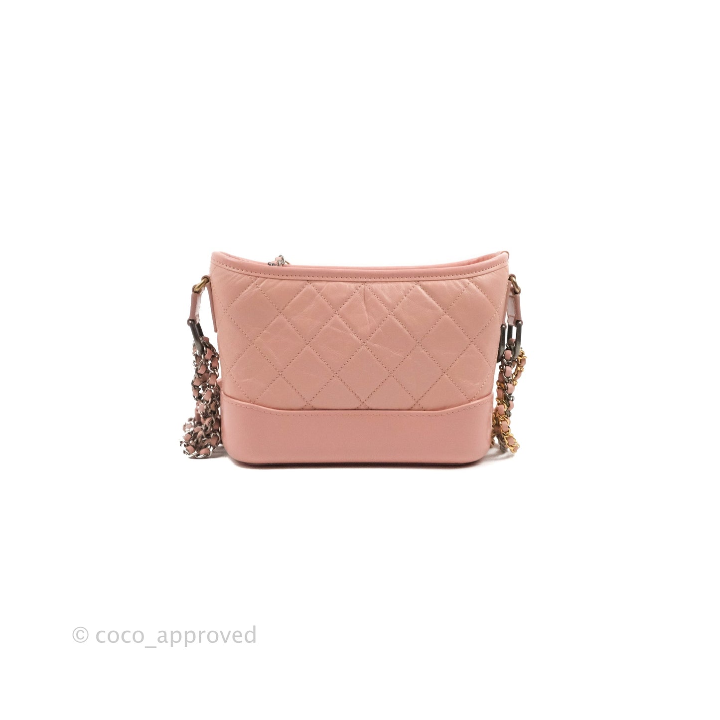Chanel Small Gabrielle Hobo Quilted Pink Aged Calfskin