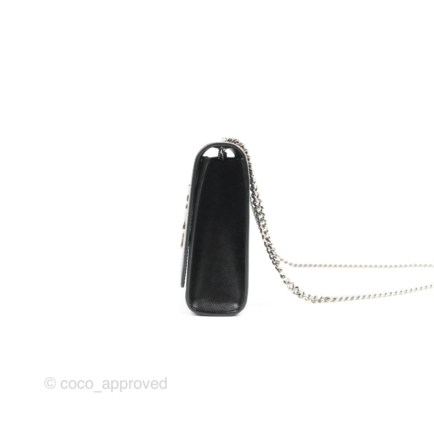 Saint Laurent Medium Classic Monogram Kate Black Grained Calfskin