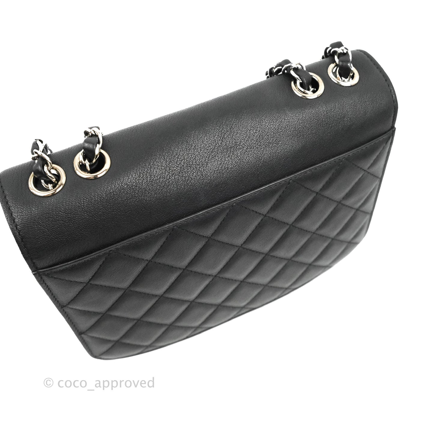 Chanel Quilted Mini Urban Companion Flap Black Calfskin Silver Hardware