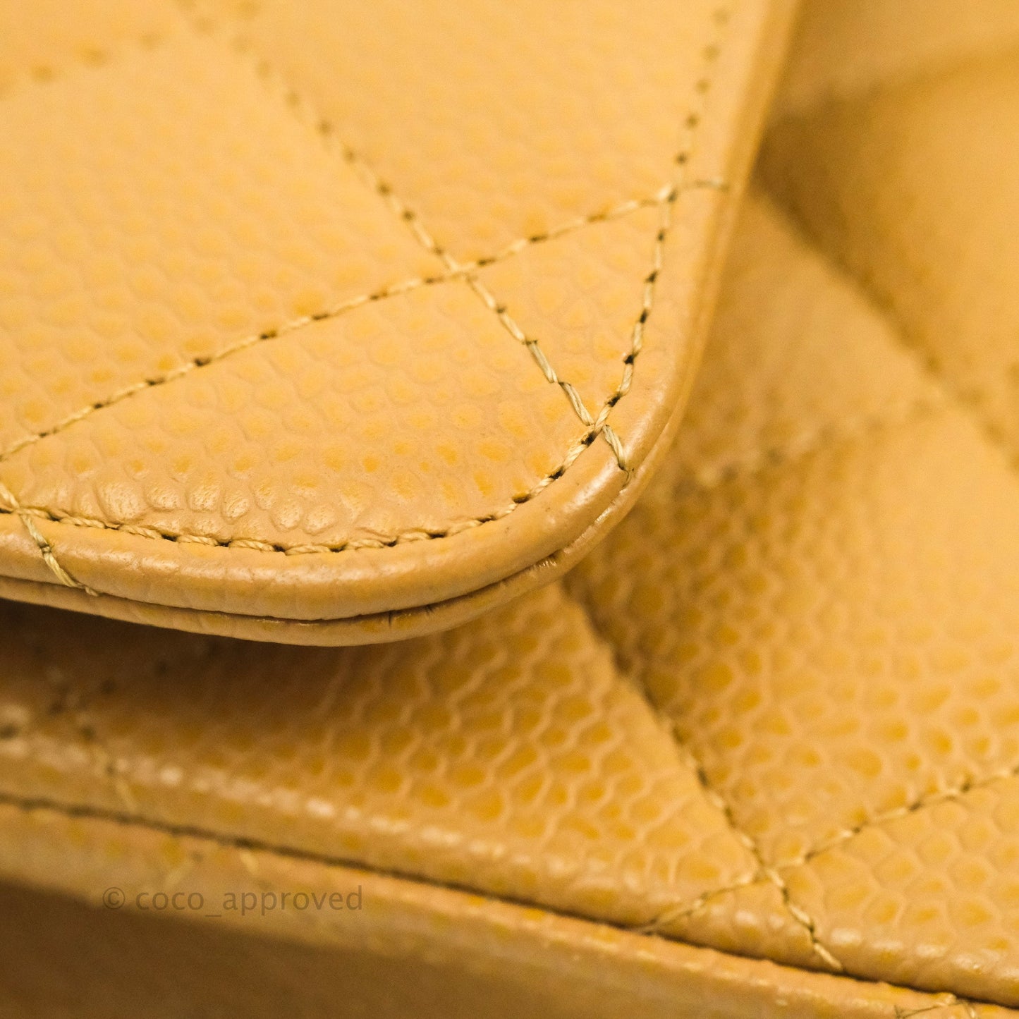 Chanel S/M Small Classic Quilted Flap Dark Beige Caviar 24K Gold Hardware