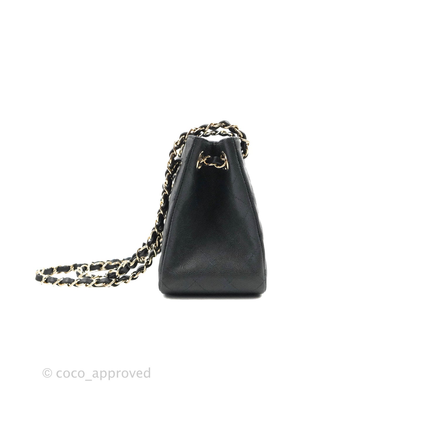 Chanel Mini Bucket Tote Black Caviar Gold Hardware 22S