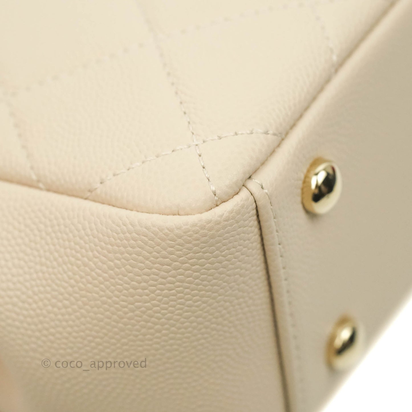 Chanel Quilted Small Business Affinity Flap Light Beige Caviar Gold Hardware