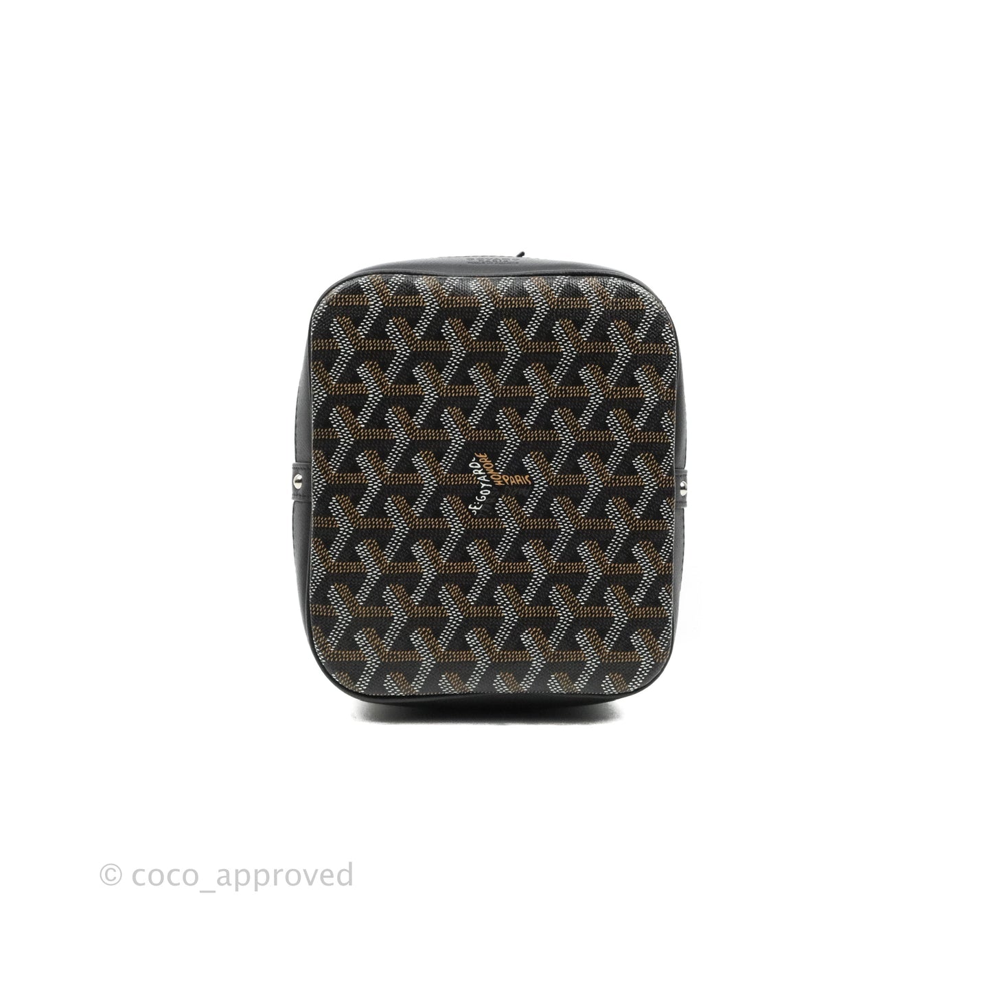 Goyard Petit Flot Black Drawstring Bucket Bag