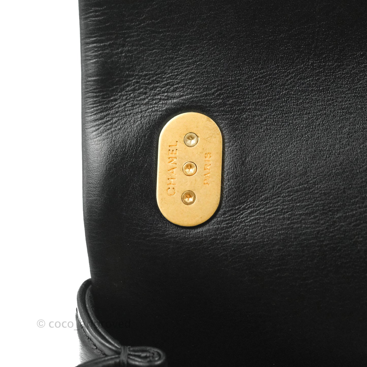 Chanel Quilted Small Crystal Pearls Flap Black Calfskin Gold Hardware 20K