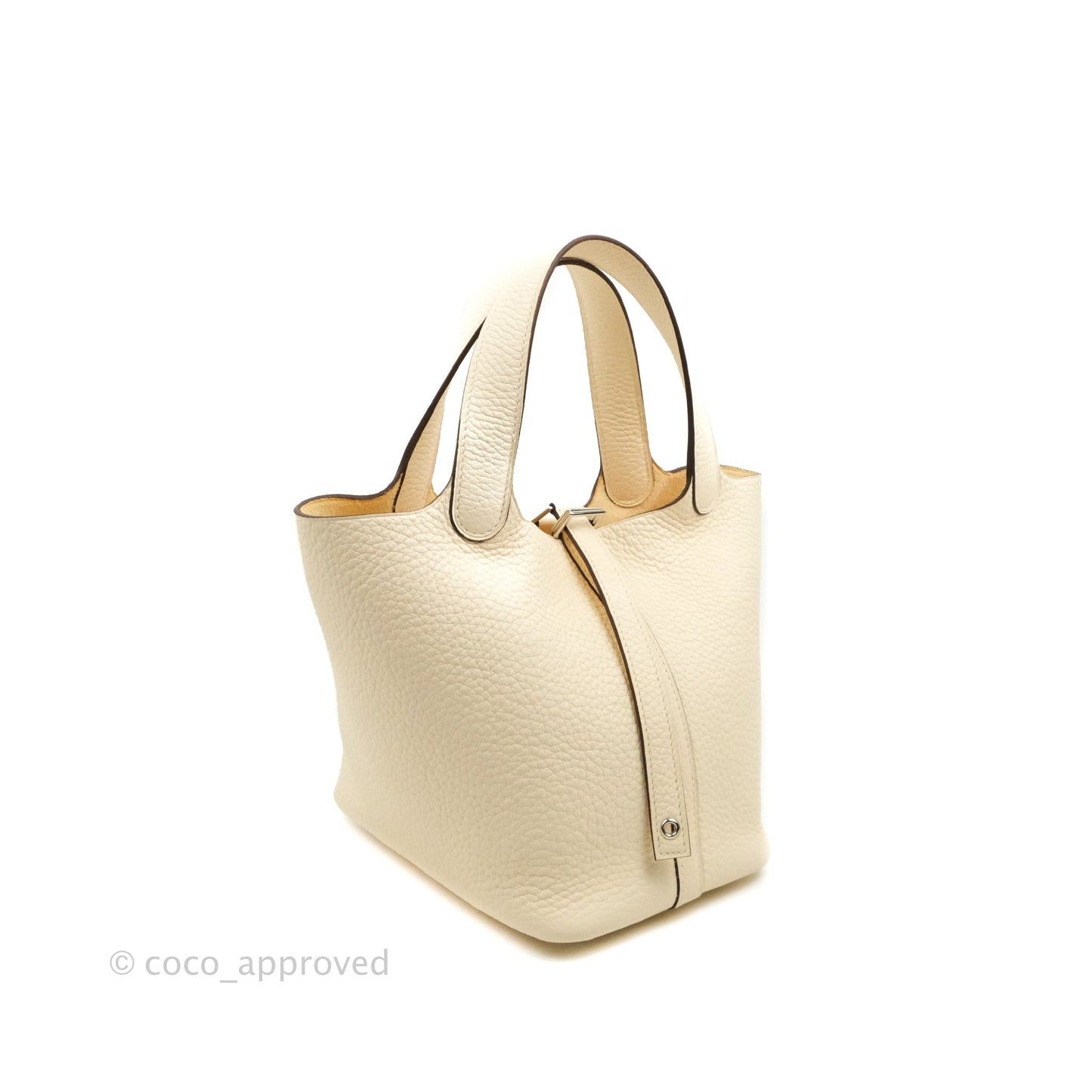Hermès Picotin Lock 18 I2 Nata Clemence Silver Hardware