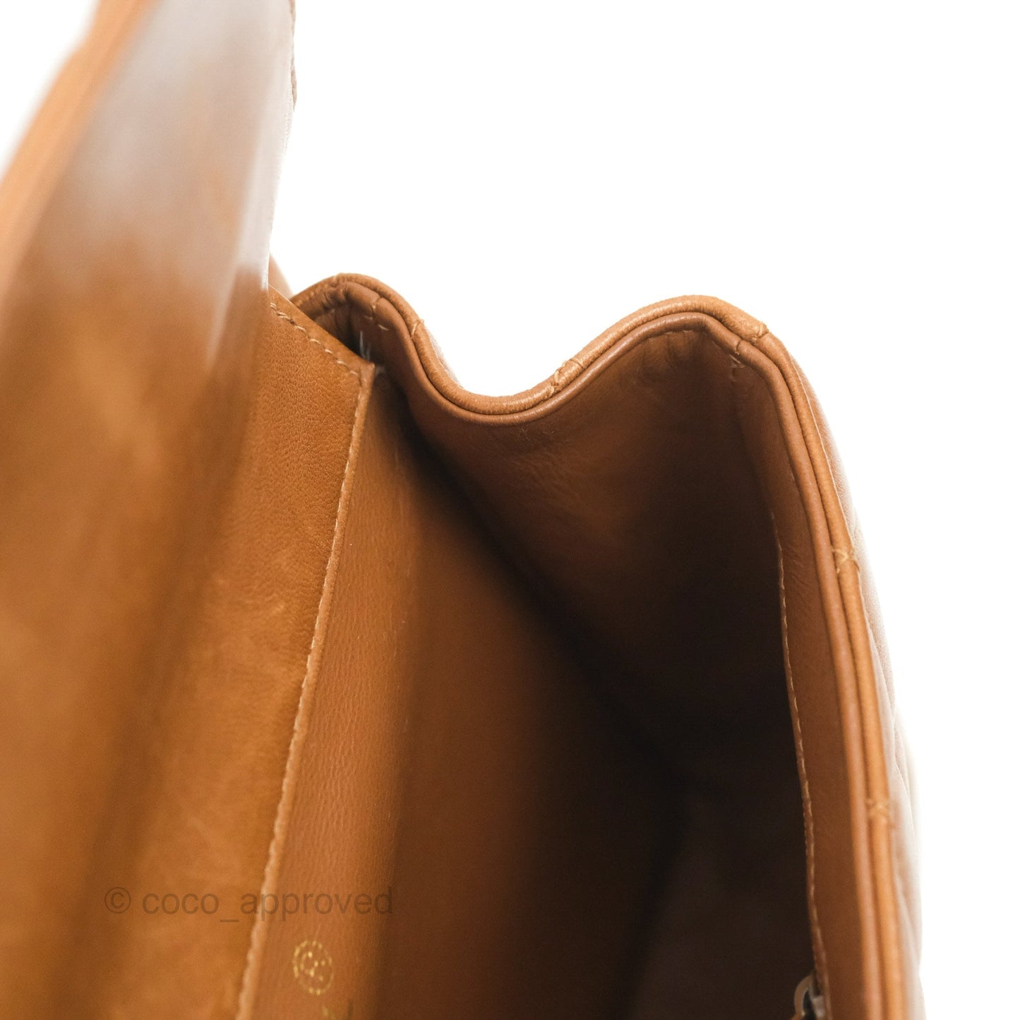 Chanel Vintage Double-sided Small Flap Brown Caramel Lambskin 24K Gold Hardware