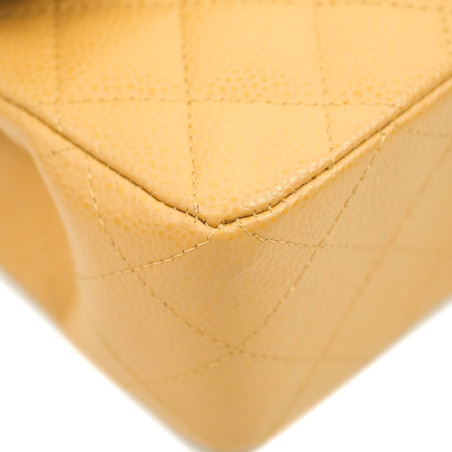 Chanel S/M Small Classic Quilted Flap Dark Beige Caviar 24K Gold Hardware