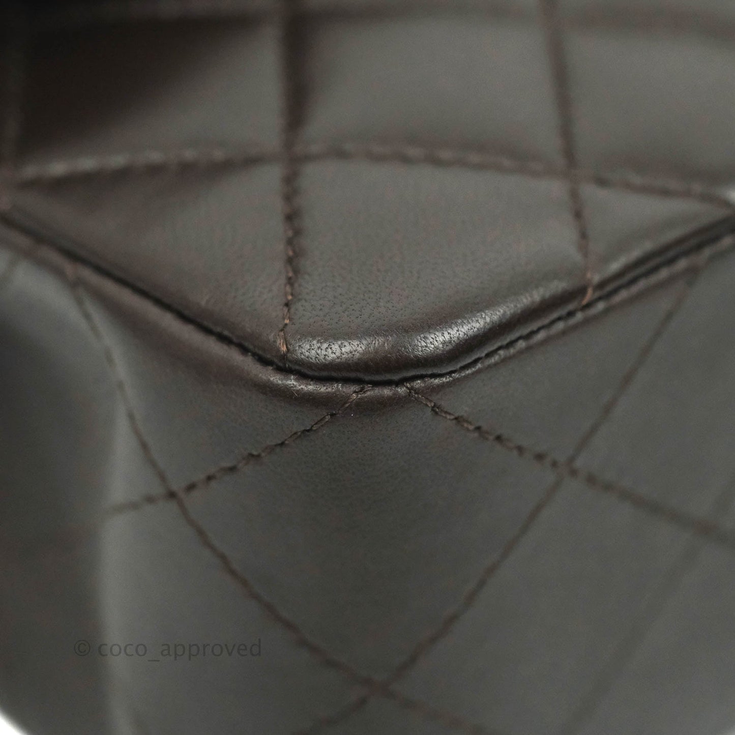 Chanel Classic Small S/M Lambskin Chocolate Brown Gold Hardware