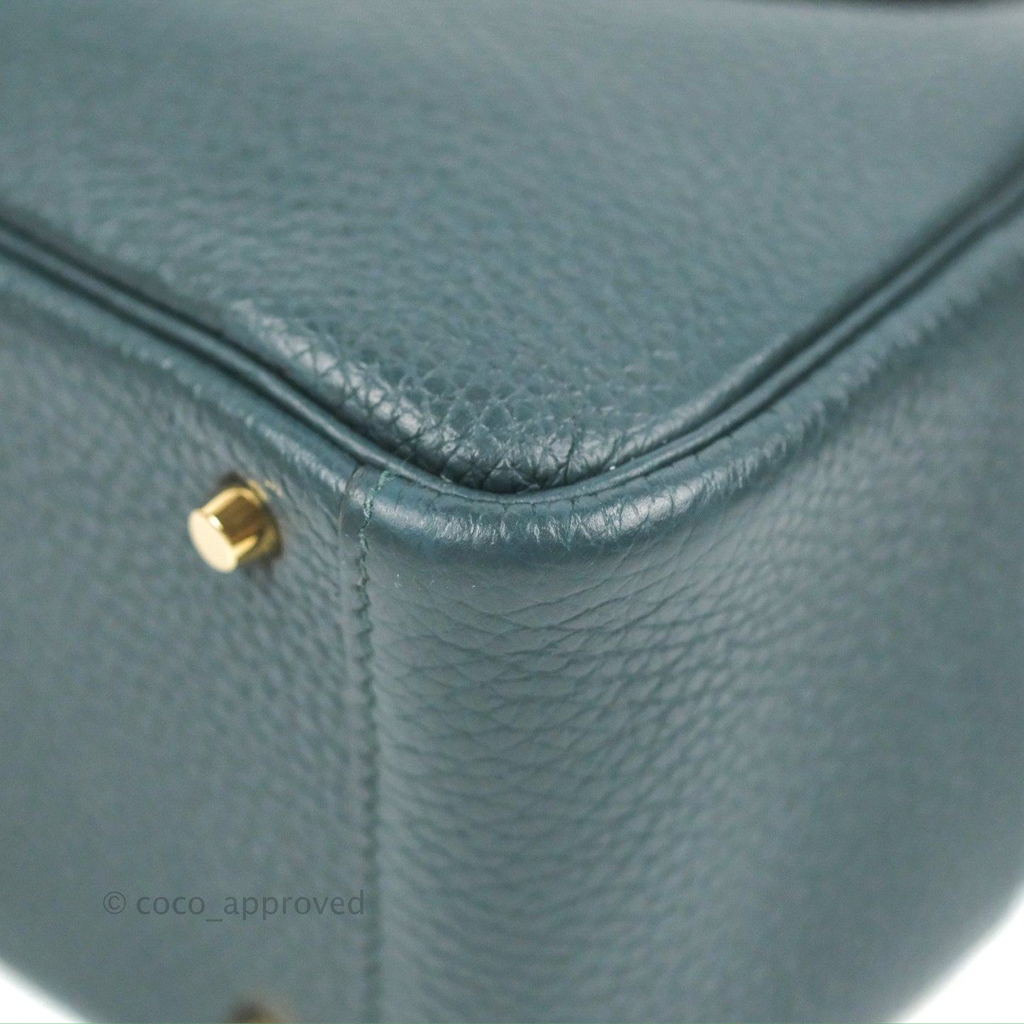 Hermès Mini Lindy 20 Vert Cypres Clemence Gold Hardware