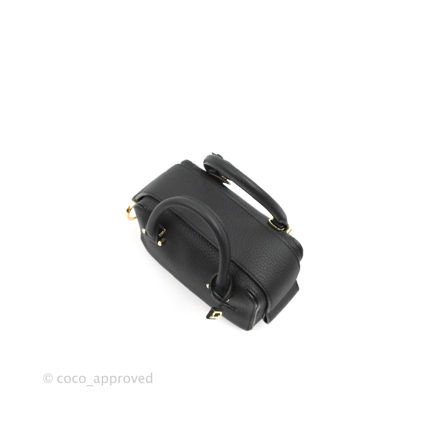 Delvaux Cool Box Nano Taurillon Soft Grained Calfskin Black Gold Hardware