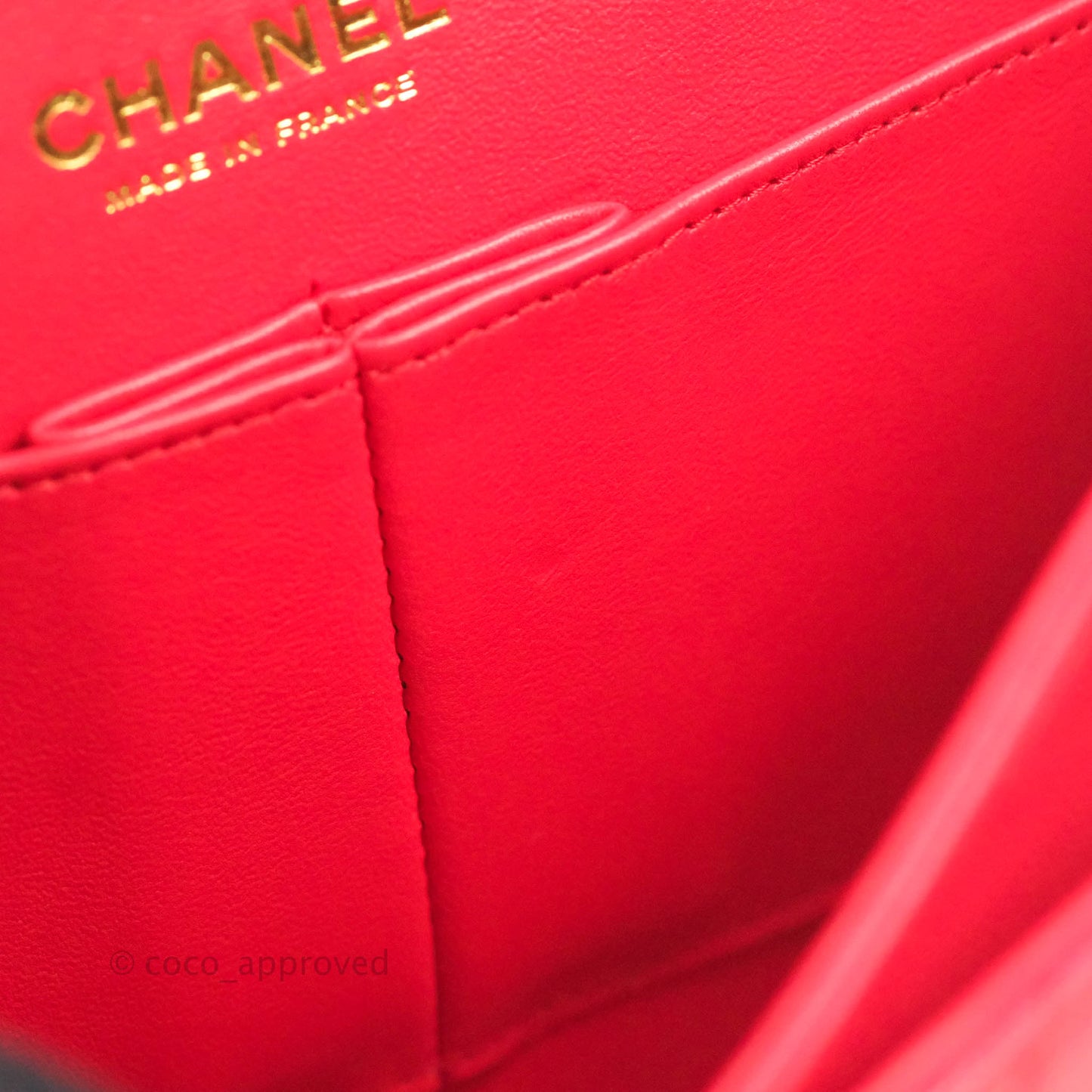 Chanel Medium M/L Classic Quilted Flap Red Caviar Gold Hardware 21B