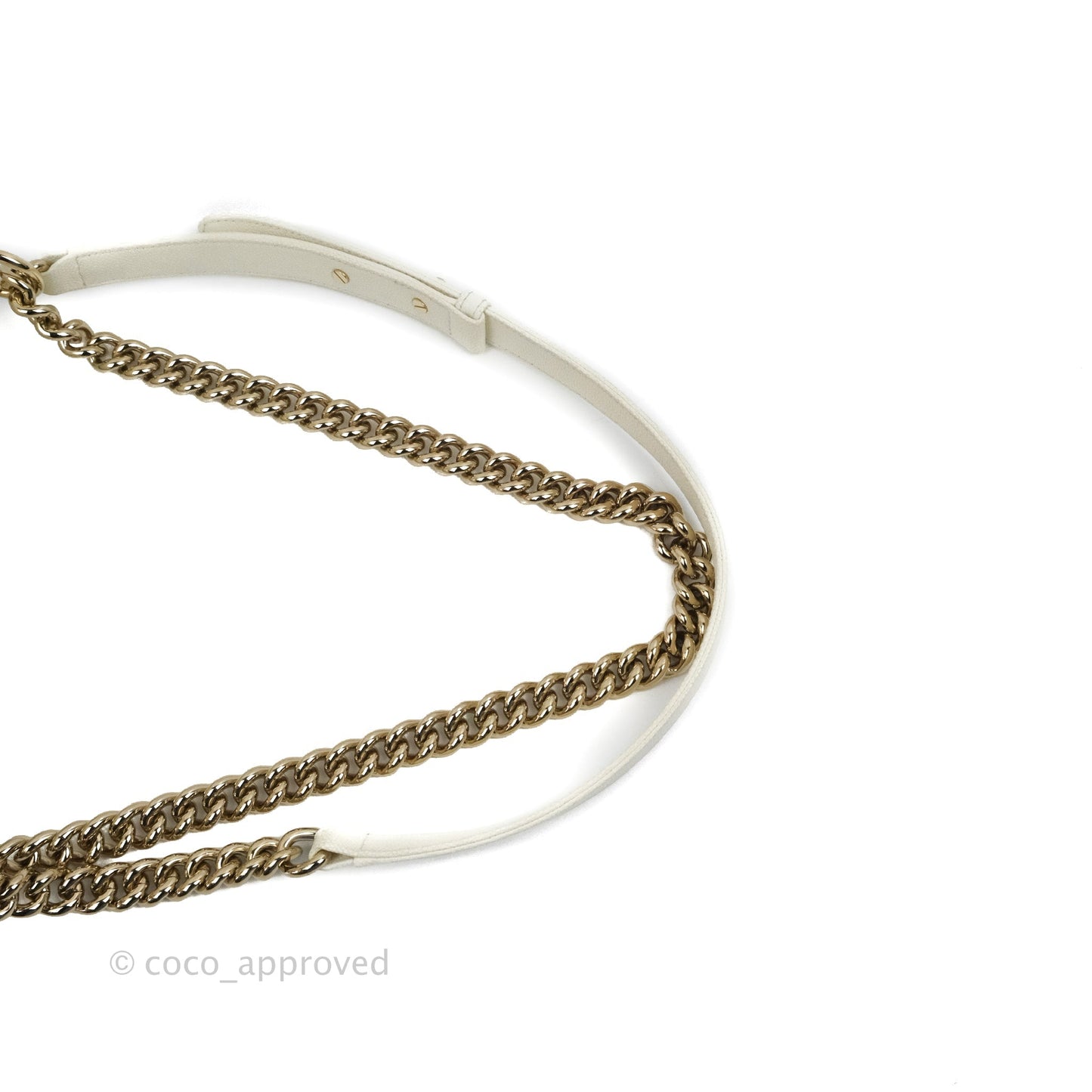 Chanel Quilted Medium Boy White Caviar Gold Hardware