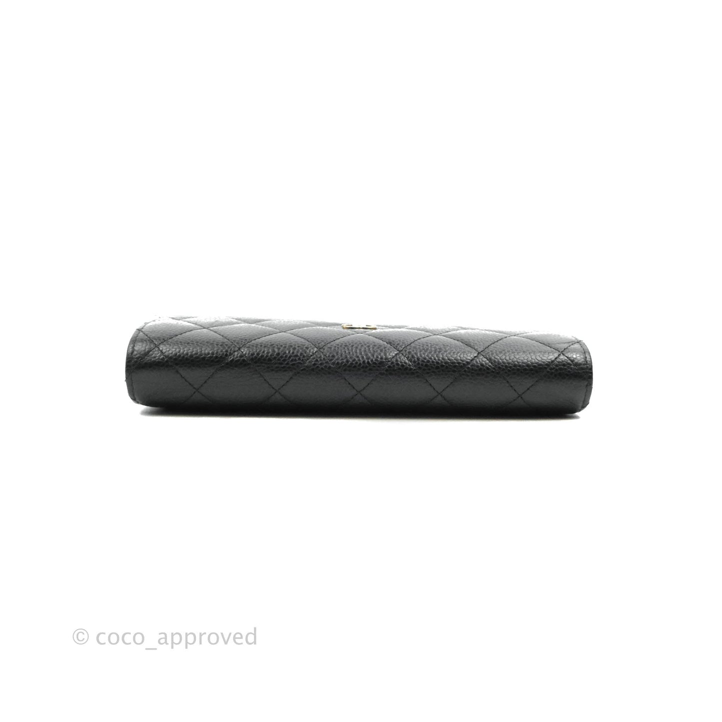 Chanel Black Caviar Quilted Large Classic Flap Wallet