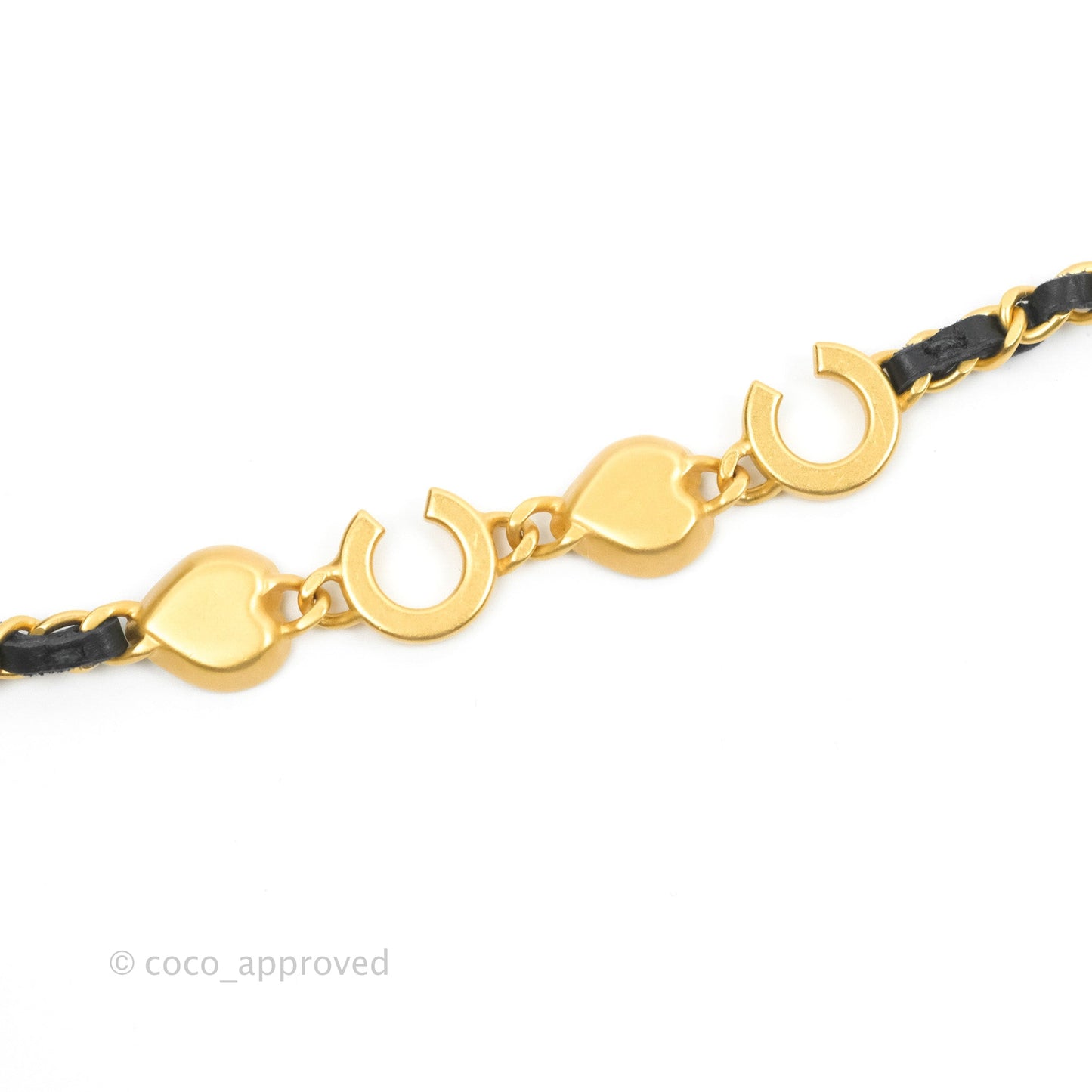 Chanel Vanity with COCO Heart Chain Black Lambskin Aged Gold Hardware