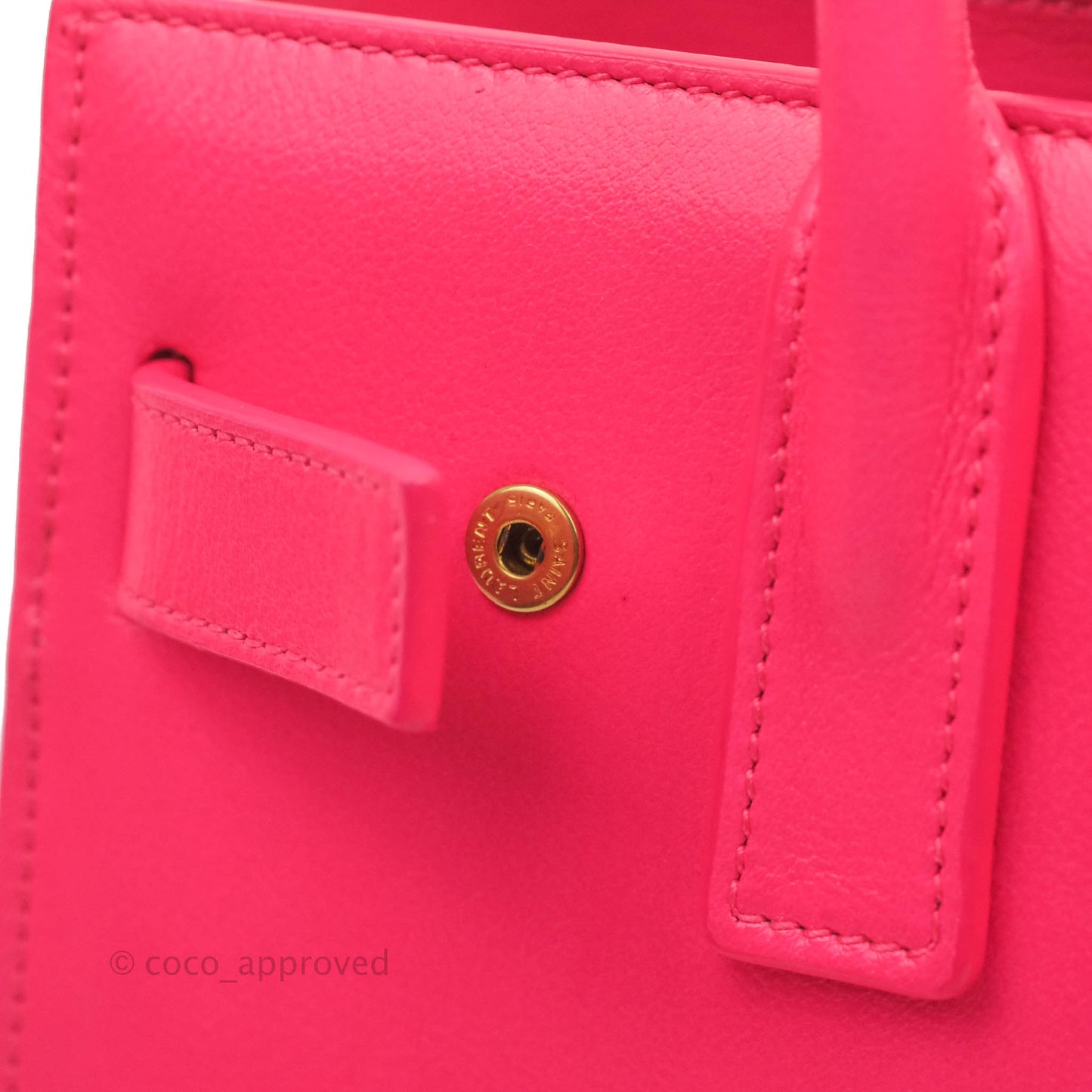 Saint Laurent Nano Classic Sac De Jour Neo Pink Smooth Calfskin Gold Hardware
