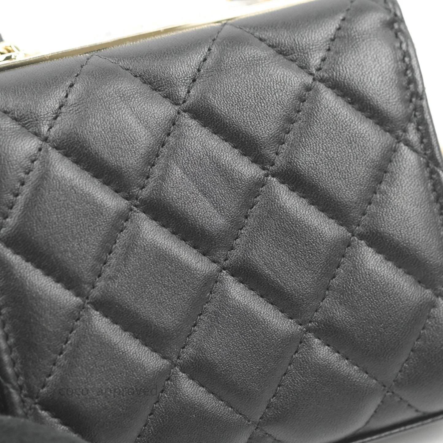 Chanel Mini Quilted Clutch With Chain Black Lambskin Gold Hardware 22S