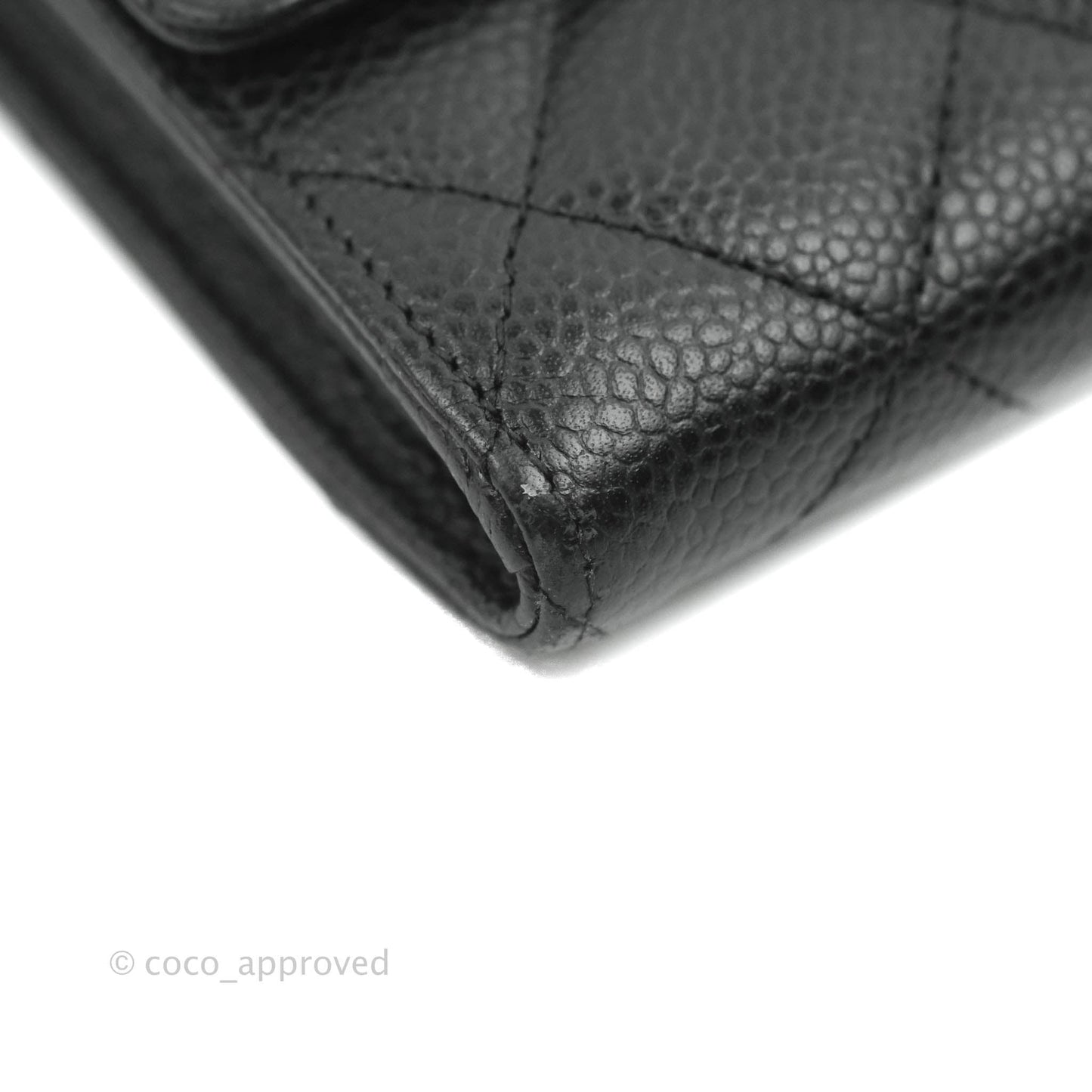 Chanel Black Caviar Quilted Large Classic Flap Wallet