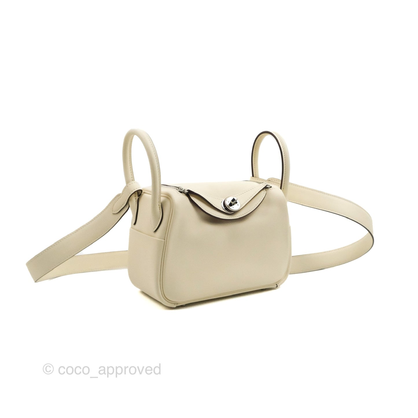 Hermès Mini Lindy 20 Nata I2 Sesame 2S Swift Palladium Hardware