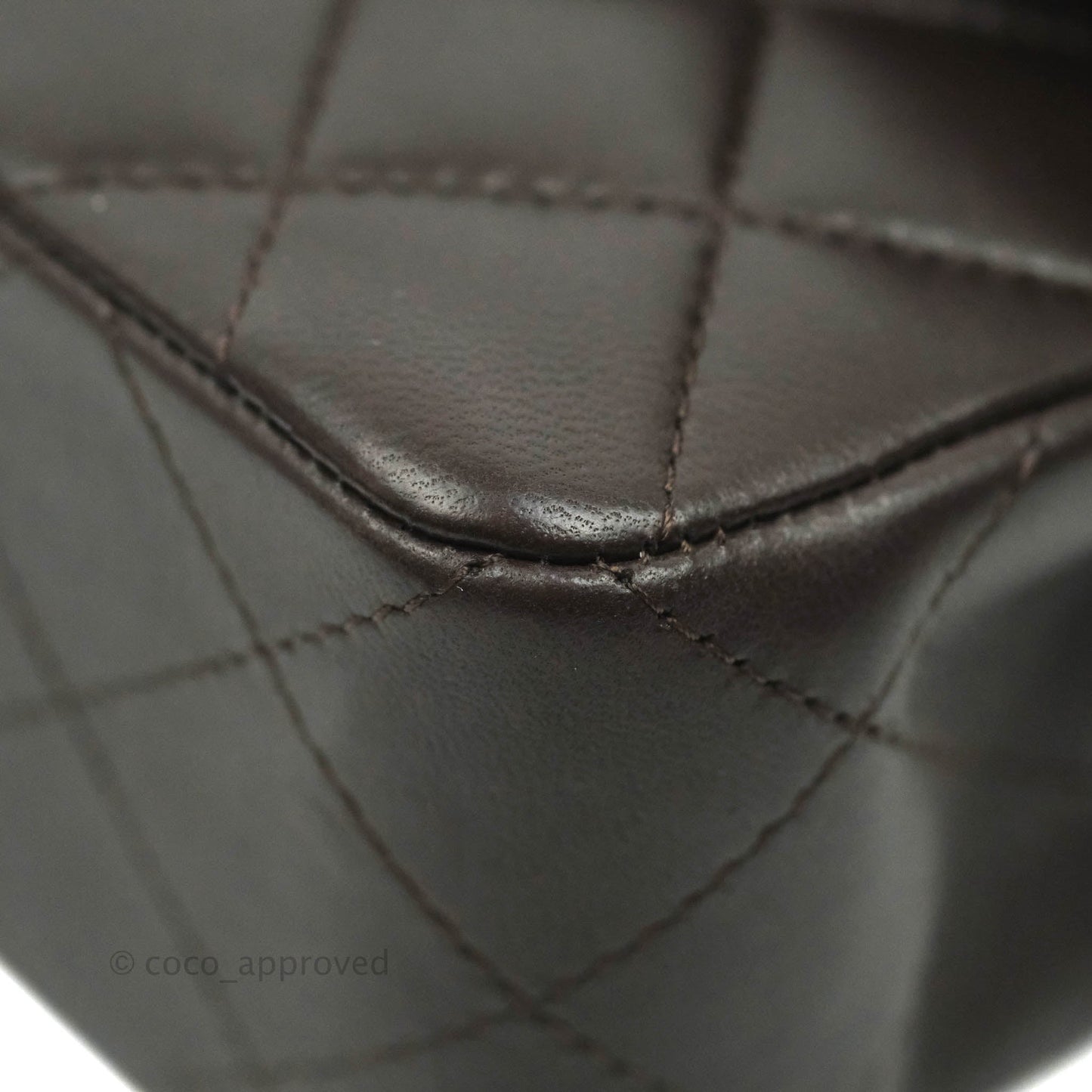 Chanel Classic Small S/M Lambskin Chocolate Brown Gold Hardware
