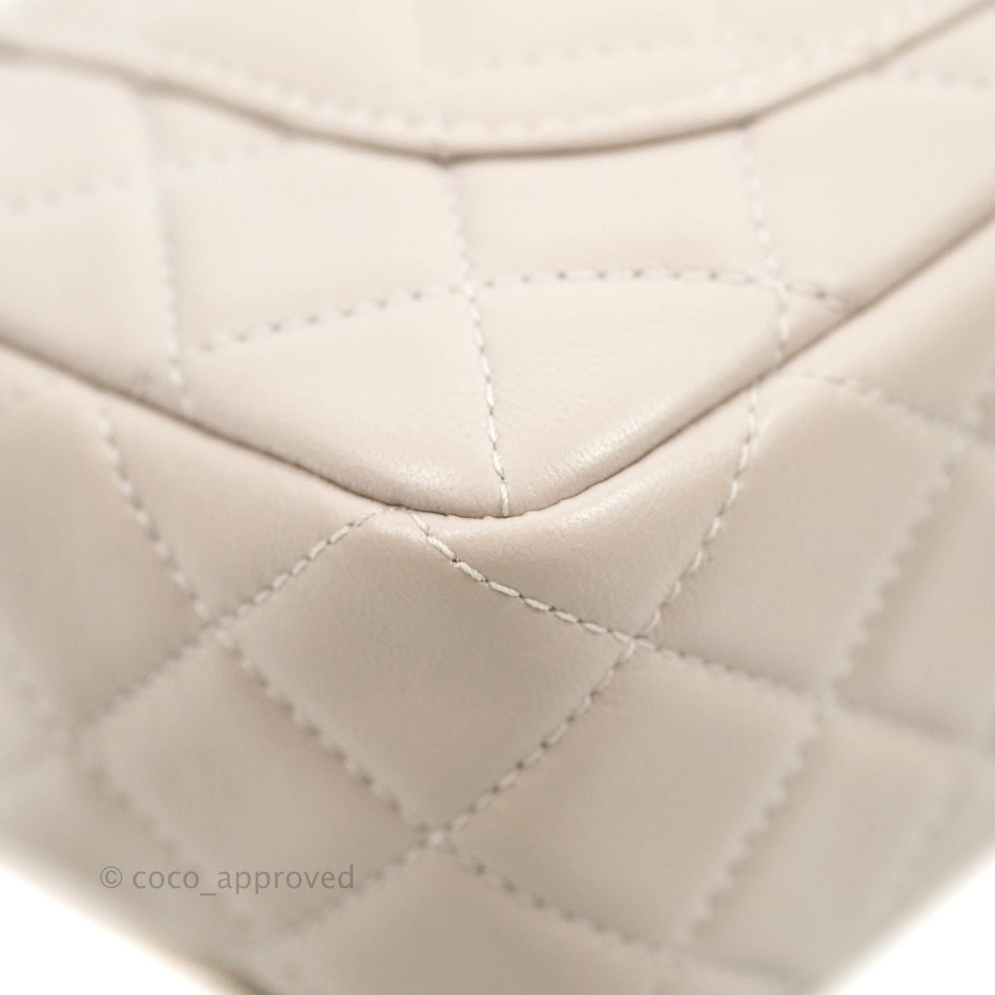 Chanel Mini Rectangular Pearl Crush Quilted Lilac Lambskin Aged Gold Hardware