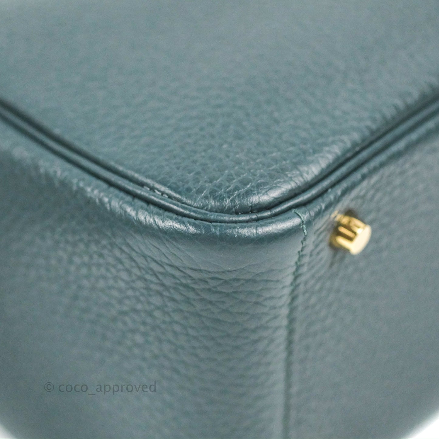 Hermès Mini Lindy 20 Vert Cypres Clemence Gold Hardware