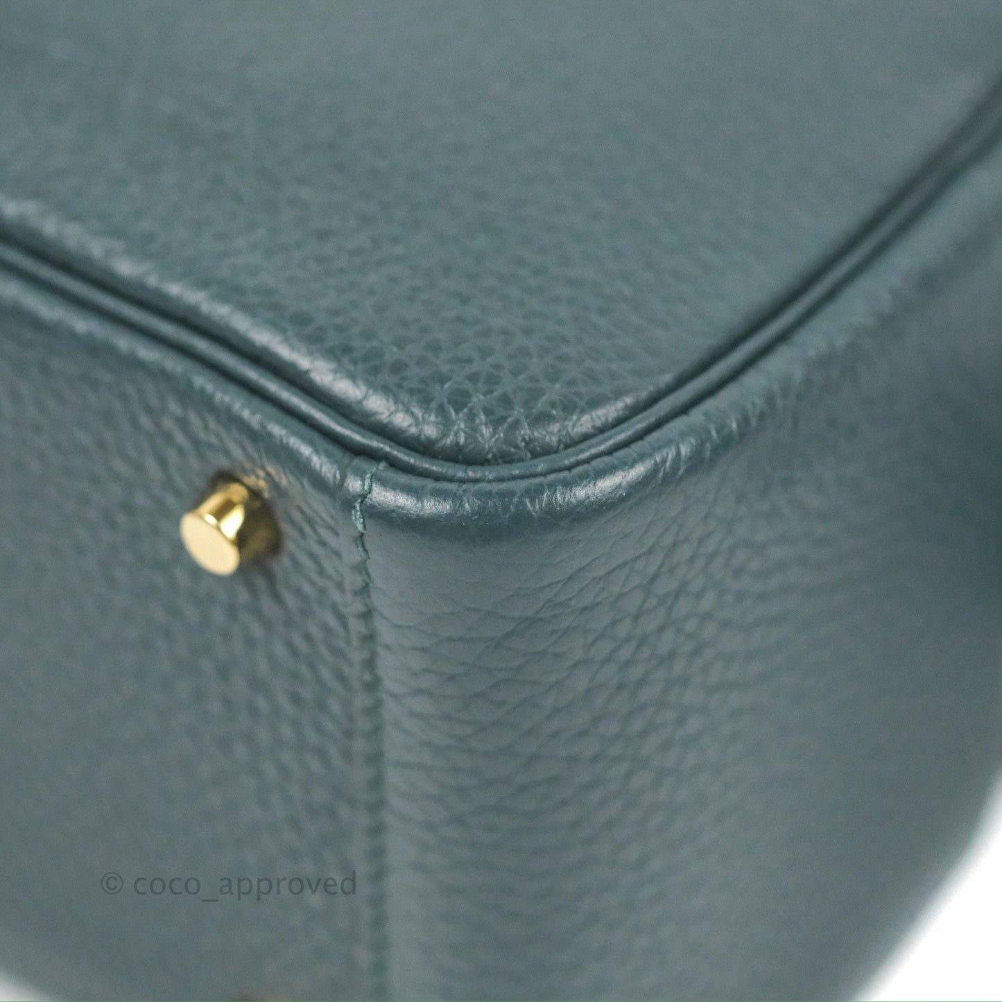 Hermès Mini Lindy 20 Vert Cypres Clemence Gold Hardware
