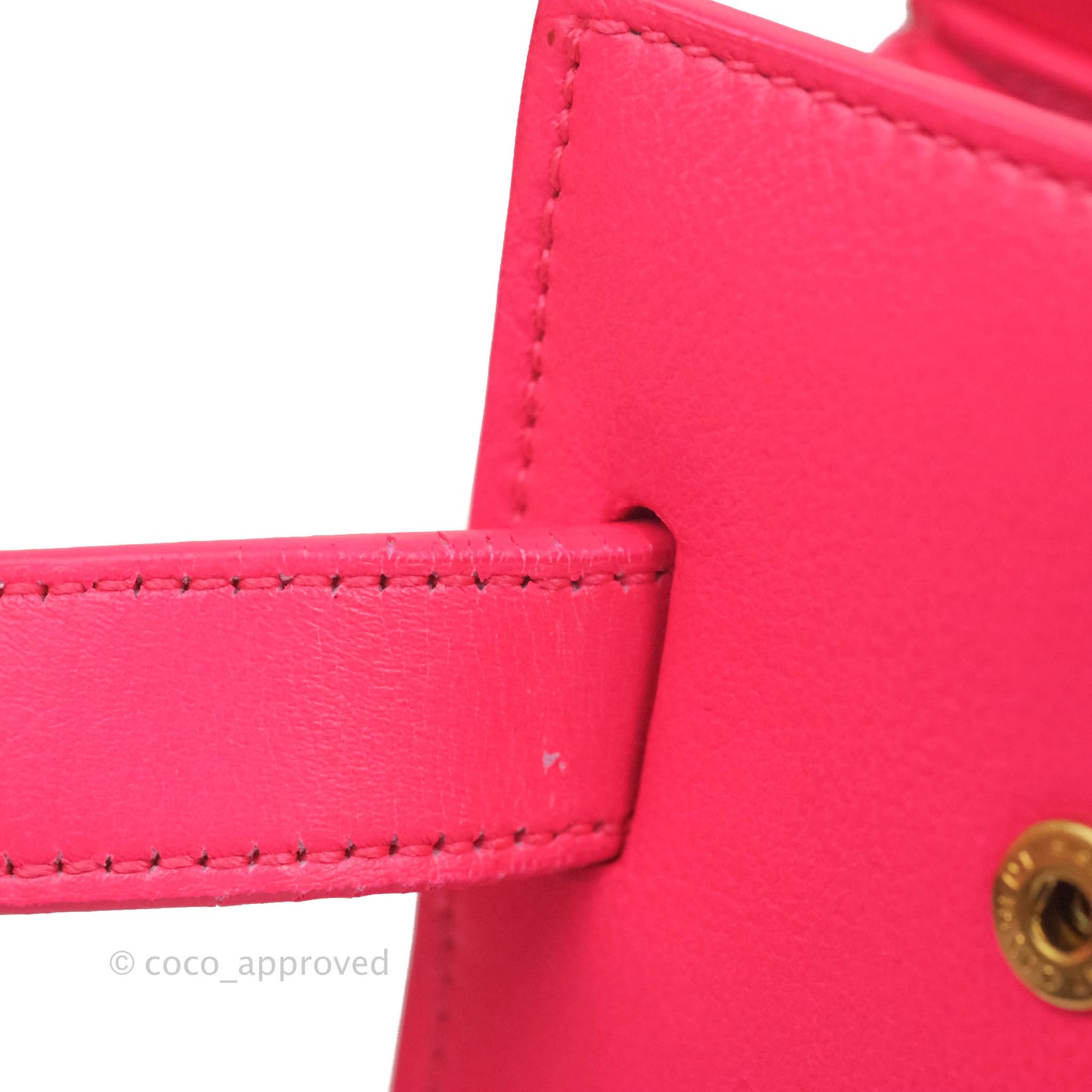 Saint Laurent Nano Classic Sac De Jour Neo Pink Smooth Calfskin Gold Hardware