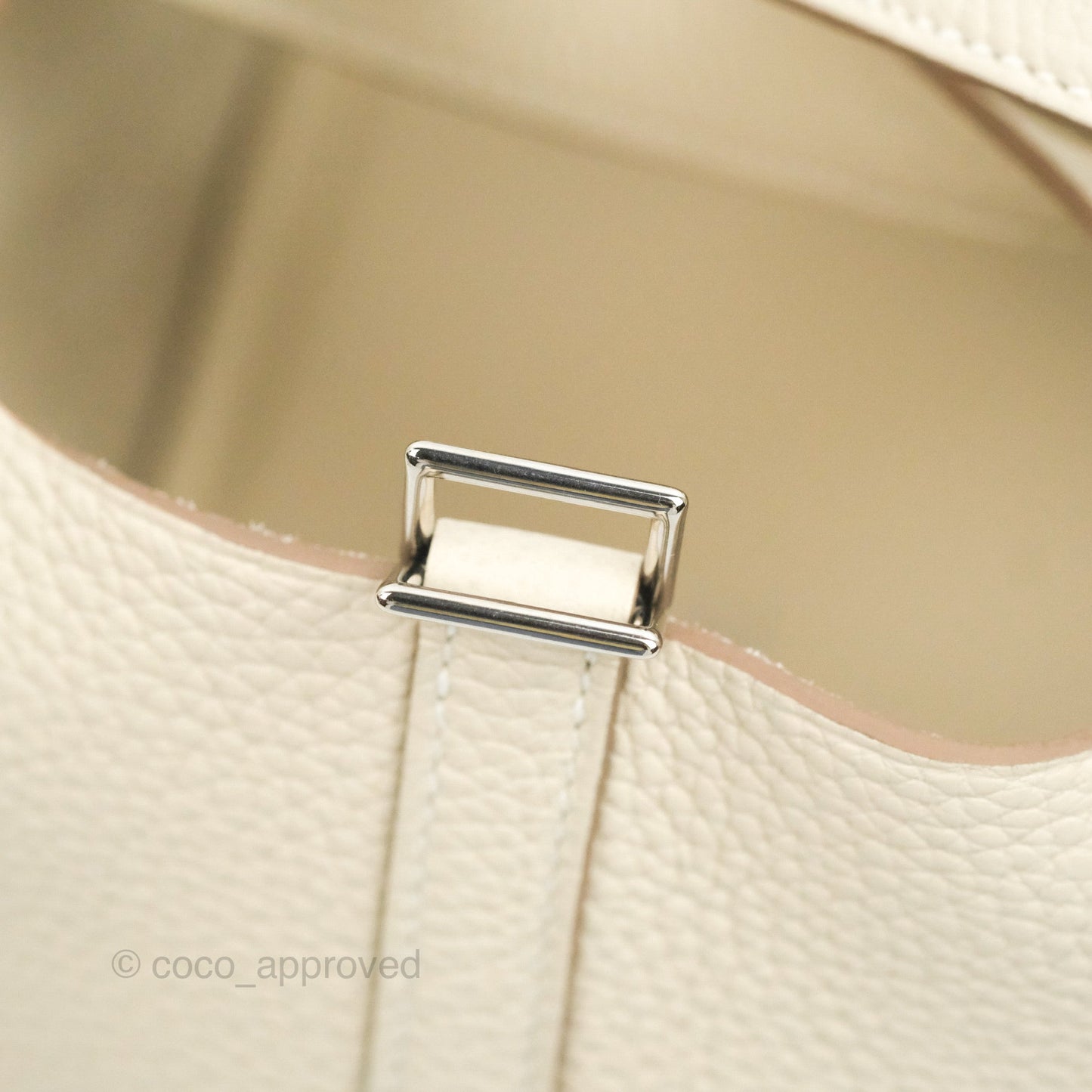 Hermès Picotin Lock 18 PM Craie Clemence Palladium Hardware