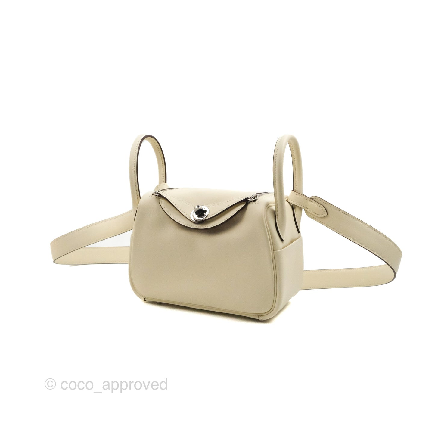 Hermès Mini Lindy 20 Nata I2 Sesame 2S Swift Palladium Hardware