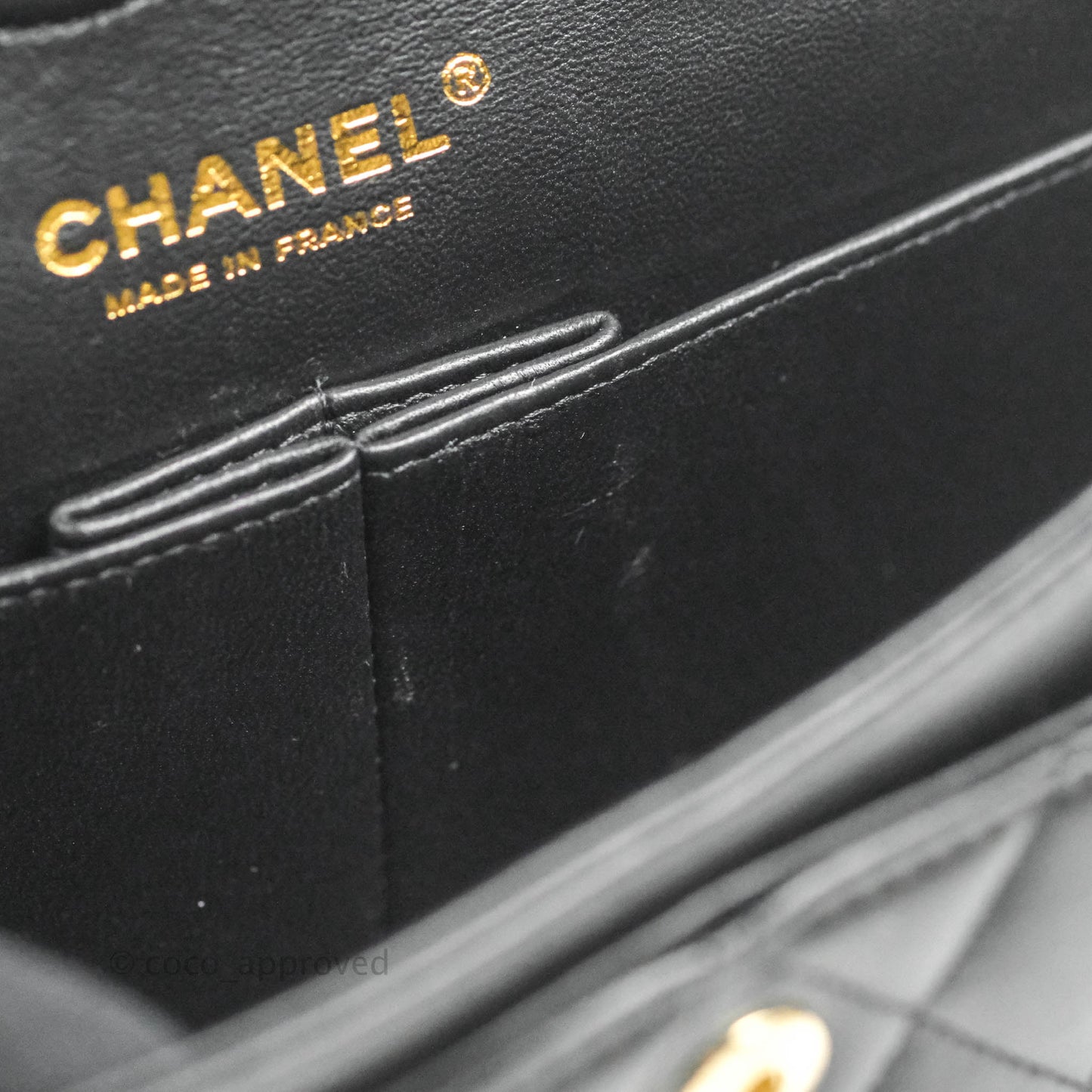 Chanel Small Classic Quilted Flap Black Lambskin Rose Gold Hardware