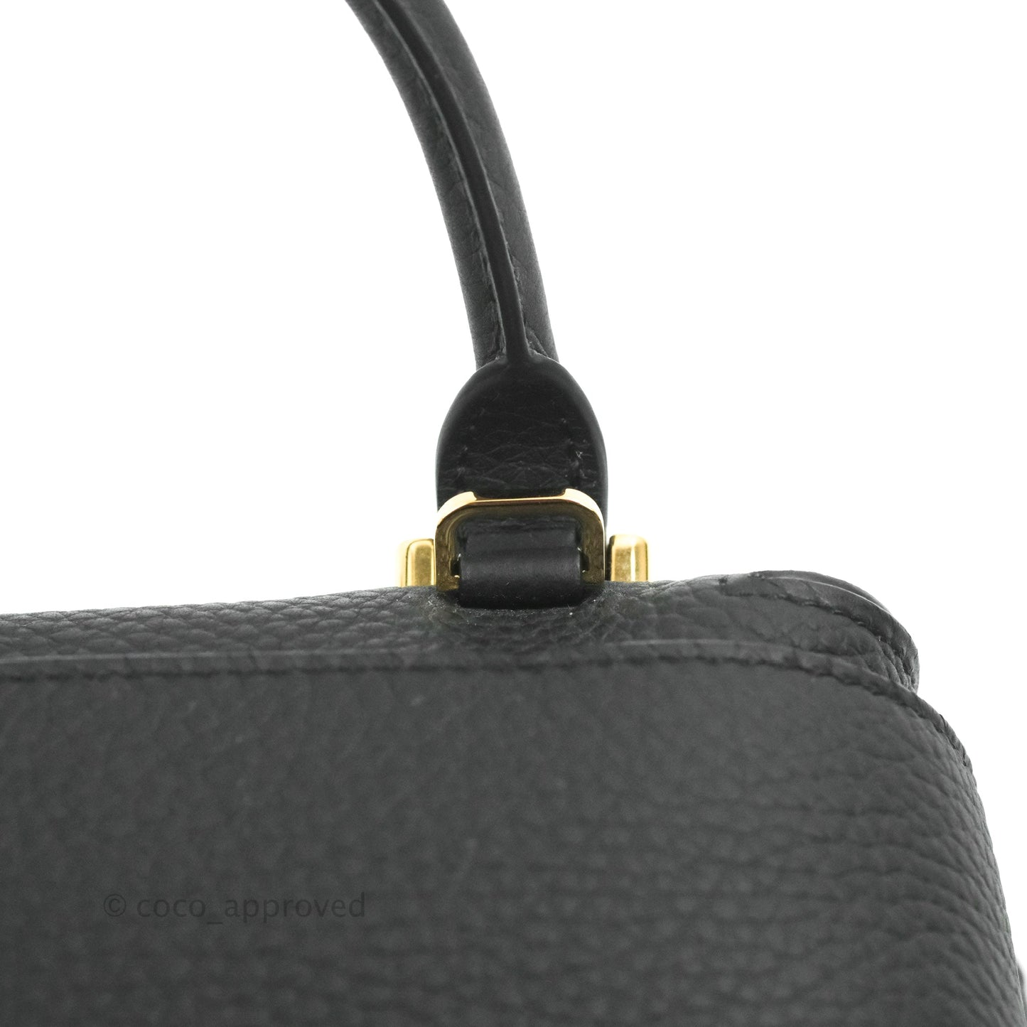 Delvaux Cool Box Nano Taurillon Soft Grained Calfskin Black Gold Hardware
